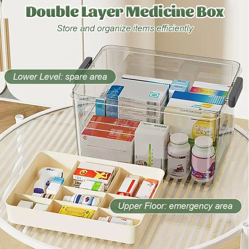 جعبه نگهداری دارو Premify، سازمان دهنده قرص با محفظه و دسته، جعبه نگهداری کمک های اولیه 31x19x16 سانتی متر، سازمان دهنده نگهداری مهره/اسباب بازی/جواهرات (متوسط) جعبه نگهداری دارو Premify، سازمان دهنده قرص با محفظه و دسته، جعبه نگهداری کمک های اولیه 31x19x16 سانتی متر، سازمان دهنده نگهداری مهره/اسباب بازی/جواهرات (متوسط)