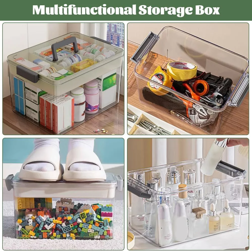 جعبه نگهداری دارو Premify، سازمان دهنده قرص با محفظه و دسته، جعبه نگهداری کمک های اولیه 31x19x16 سانتی متر، سازمان دهنده نگهداری مهره/اسباب بازی/جواهرات (متوسط) جعبه نگهداری دارو Premify، سازمان دهنده قرص با محفظه و دسته، جعبه نگهداری کمک های اولیه 31x19x16 سانتی متر، سازمان دهنده نگهداری مهره/اسباب بازی/جواهرات (متوسط)