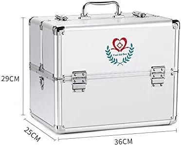 جعبه کمک های اولیه QA، کابینت نگهداری دارو پلاستیکی 3 طبقه، جعبه داروی اورژانس خانوادگی، لوازم پزشکی دسته دار قابل حمل با محفظه و دسته (نقره ای) جعبه کمک های اولیه QA، کابینت نگهداری دارو پلاستیکی 3 طبقه، جعبه داروی اورژانس خانوادگی، لوازم پزشکی دسته دار قابل حمل با محفظه و دسته (نقره ای)