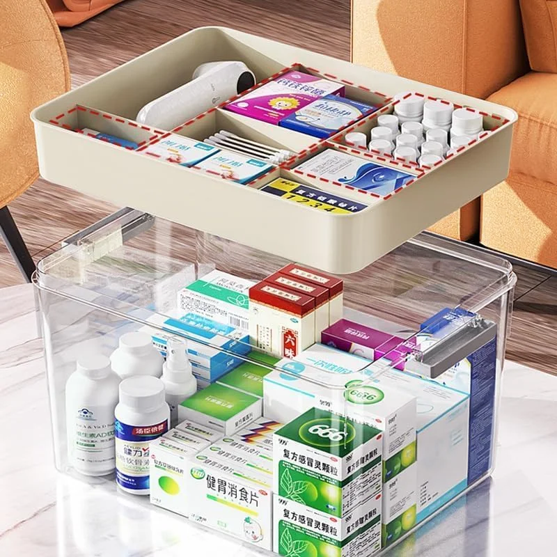 جعبه نگهداری دارو Premify، سازمان دهنده قرص با محفظه و دسته، جعبه نگهداری کیت کمک های اولیه 36x24x19 سانتی متر، سازمان دهنده نگهداری مهره/اسباب بازی/جواهرات (بزرگ) جعبه نگهداری دارو Premify، سازمان دهنده قرص با محفظه و دسته، جعبه نگهداری کیت کمک های اولیه 36x24x19 سانتی متر، سازمان دهنده نگهداری مهره/اسباب بازی/جواهرات (بزرگ)