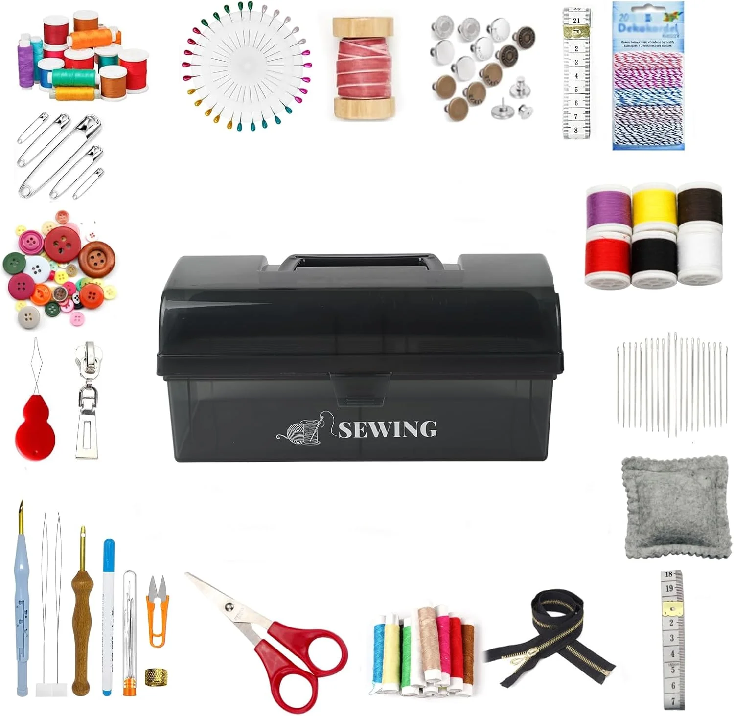 جعبه خیاطی 10 اینچی Mowhut، سبد خیاطی 2 طبقه، جعبه ذخیره سازی کیت خیاطی خالی با سینی قابل جابجایی برای جعبه ابزار تاشو/جعبه هنر و صنایع دستی/سازمان دهنده لوازم خیاطی/جعبه دارو/جعبه کمک های اولیه خانواده جعبه خیاطی 10 اینچی Mowhut، سبد خیاطی 2 طبقه، جعبه ذخیره سازی کیت خیاطی خالی با سینی قابل جابجایی برای جعبه ابزار تاشو/جعبه هنر و صنایع دستی/سازمان دهنده لوازم خیاطی/جعبه دارو/جعبه کمک های اولیه خانواده