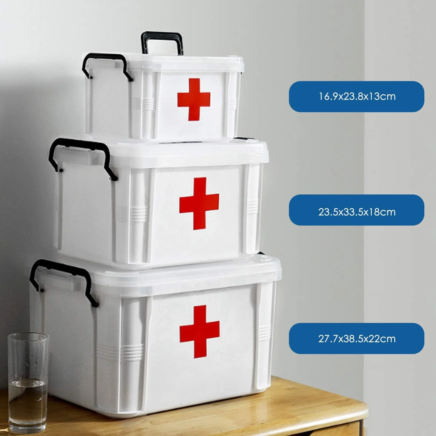 جعبه کمک های اولیه مستطیلی میکروفایبر (27.7x38.5x22cm) چند لایه قابل حمل جعبه کمک های اولیه مستطیلی میکروفایبر (27.7x38.5x22cm) چند لایه قابل حمل