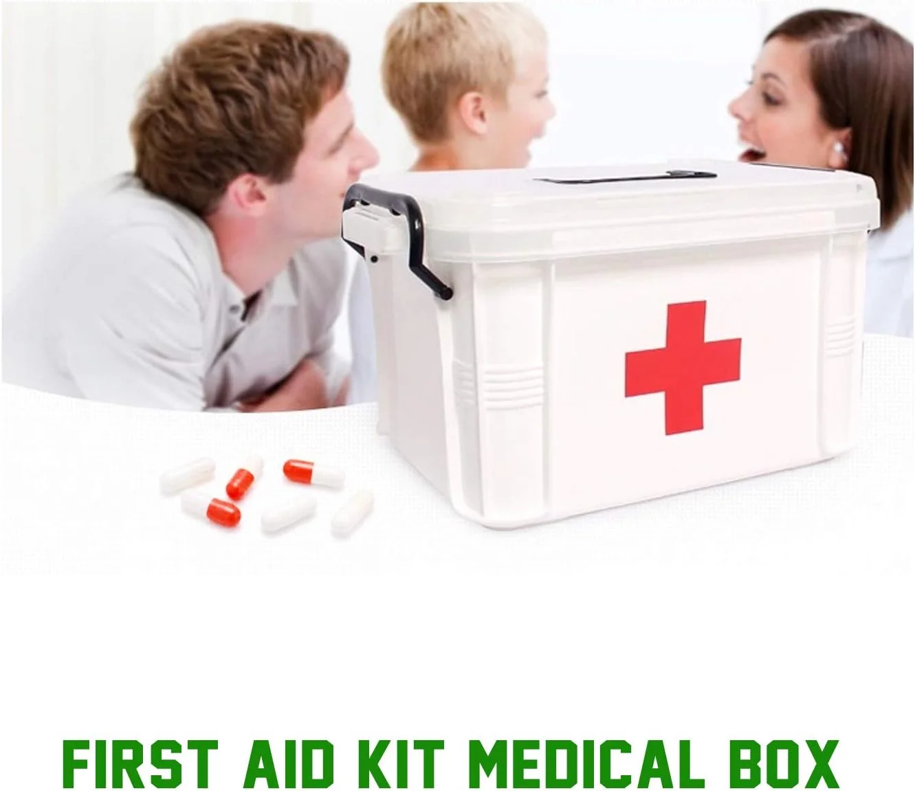 جعبه کمک های اولیه مستطیلی میکروفایبر (27.7x38.5x22cm) چند لایه قابل حمل جعبه کمک های اولیه مستطیلی میکروفایبر (27.7x38.5x22cm) چند لایه قابل حمل