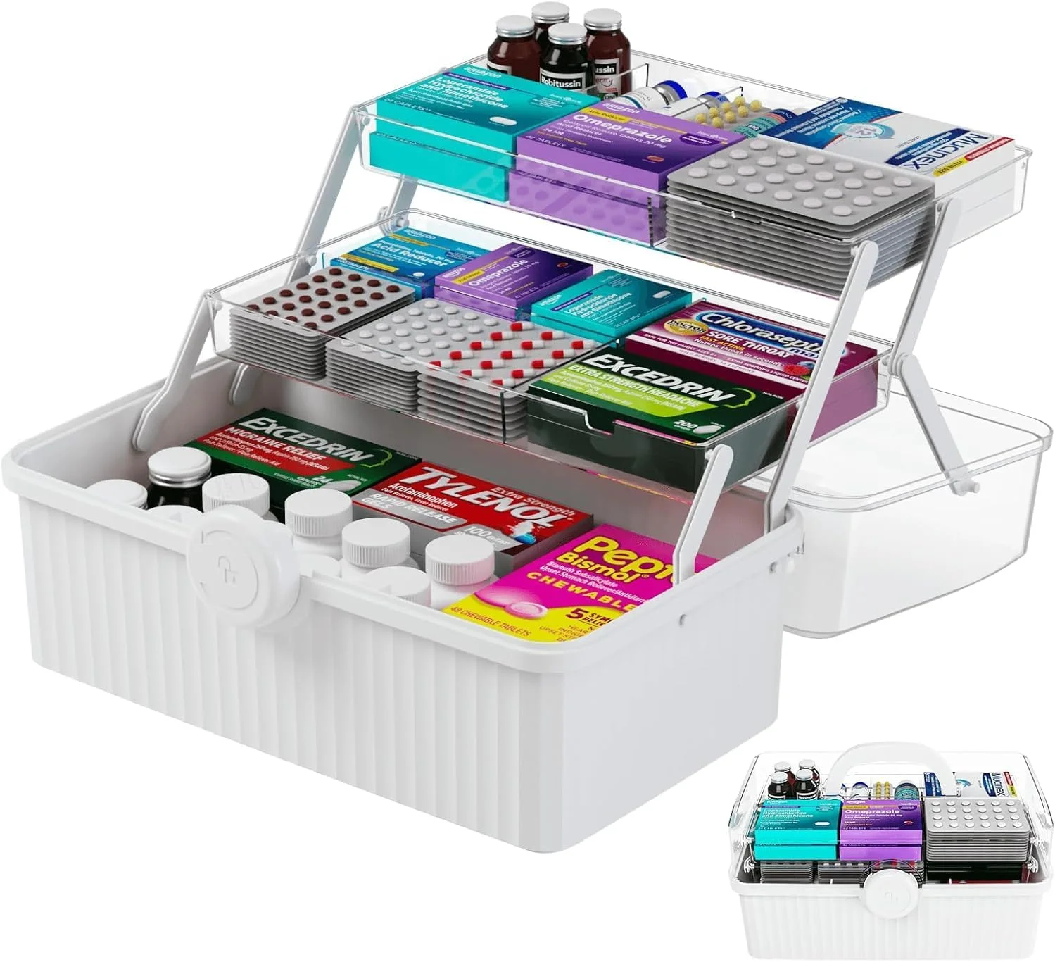 جعبه نگهداری دارو، جعبه داروی بزرگ فوهوم با دستگیره، جعبه کمک های اولیه 3 لایه، جعبه ابزار چند منظوره جعبه نگهداری دارو، جعبه داروی بزرگ فوهوم با دستگیره، جعبه کمک های اولیه 3 لایه، جعبه ابزار چند منظوره