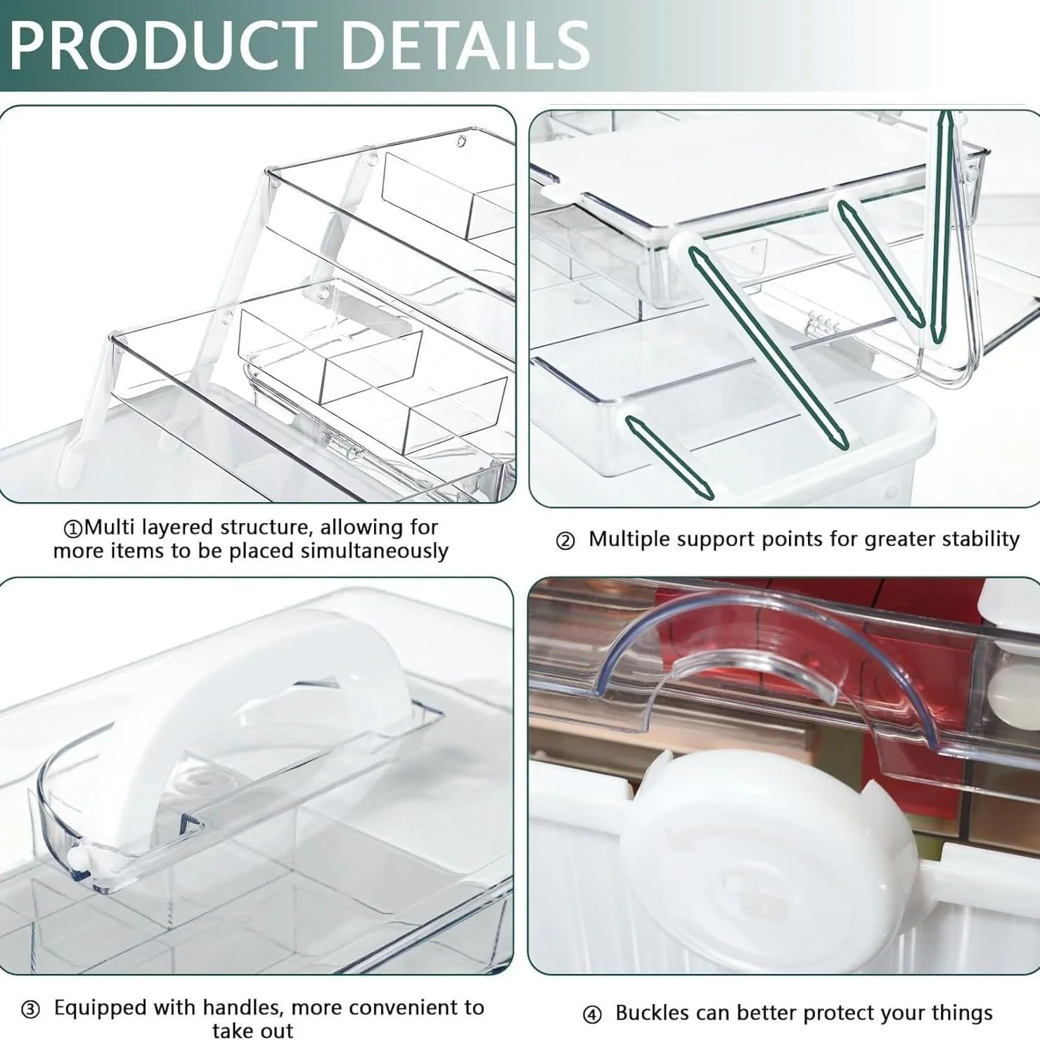 جعبه نگهداری دارو، جعبه داروی بزرگ فوهوم با دستگیره، جعبه کمک های اولیه 3 لایه، جعبه ابزار چند منظوره جعبه نگهداری دارو، جعبه داروی بزرگ فوهوم با دستگیره، جعبه کمک های اولیه 3 لایه، جعبه ابزار چند منظوره