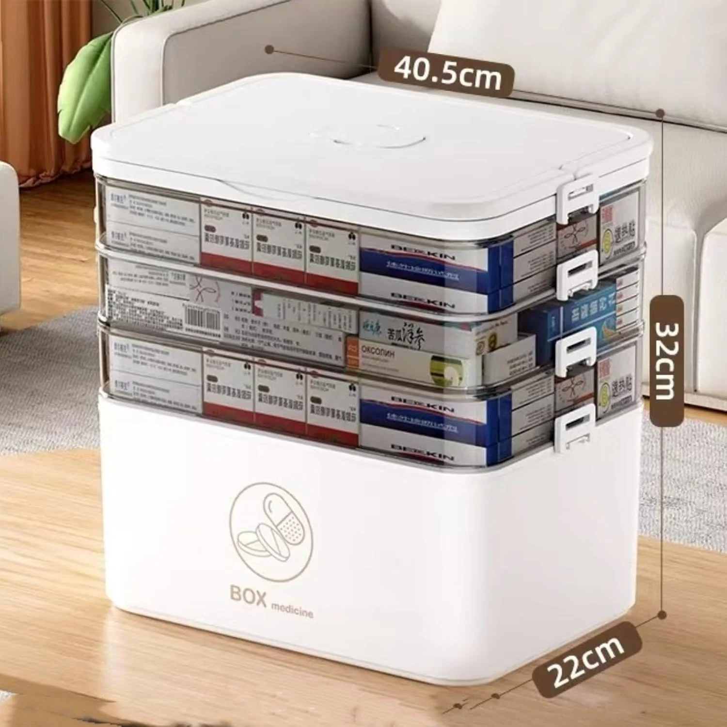 جعبه کمک های اولیه 4 طبقه ORCHID M با جعبه قرص و دسته، سازمان دهنده قابل حمل دارو با ظرفیت بزرگ و ضد رطوبت، جعبه خالی کمک های اولیه برای خانه، خوابگاه، دفتر، مسافرت جعبه کمک های اولیه 4 طبقه ORCHID M با جعبه قرص و دسته، سازمان دهنده قابل حمل دارو با ظرفیت بزرگ و ضد رطوبت، جعبه خالی کمک های اولیه برای خانه، خوابگاه، دفتر، مسافرت