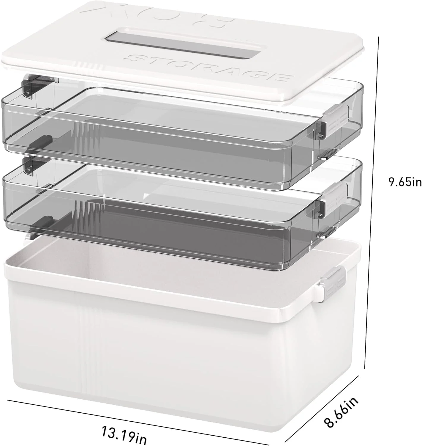 جعبه سازمان دهنده دارو با دسته، جعبه کمک های اولیه قابل حمل 3 طبقه برای قرص، کابینت پزشکی جمع و جور برای خانه، محل کار، مسافرت، ماشین و مدرسه، چند محفظه، سبک وزن جعبه سازمان دهنده دارو با دسته، جعبه کمک های اولیه قابل حمل 3 طبقه برای قرص، کابینت پزشکی جمع و جور برای خانه، محل کار، مسافرت، ماشین و مدرسه، چند محفظه، سبک وزن