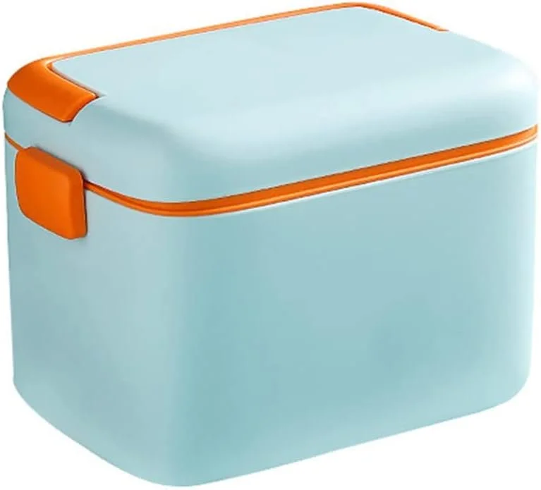 جعبه کمک های اولیه خانگی، ظرف نگهداری با ظرفیت بزرگ، جعبه نگهداری داروی خانواده، آبی روشن