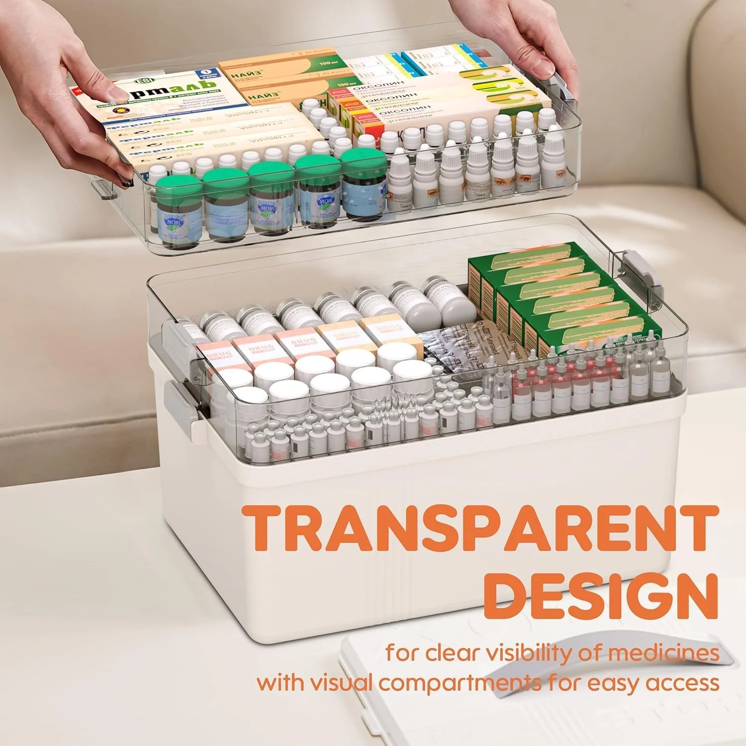 جعبه سازمان دهنده دارو با دسته، جعبه کمک های اولیه قابل حمل 3 طبقه برای قرص ها، کابینت های پزشکی جمع و جور برای استفاده در خانه، محل کار، مسافرت، ماشین و مدرسه، چند محفظه، سبک وزن جعبه سازمان دهنده دارو با دسته، جعبه کمک های اولیه قابل حمل 3 طبقه برای قرص ها، کابینت های پزشکی جمع و جور برای استفاده در خانه، محل کار، مسافرت، ماشین و مدرسه، چند محفظه، سبک وزن