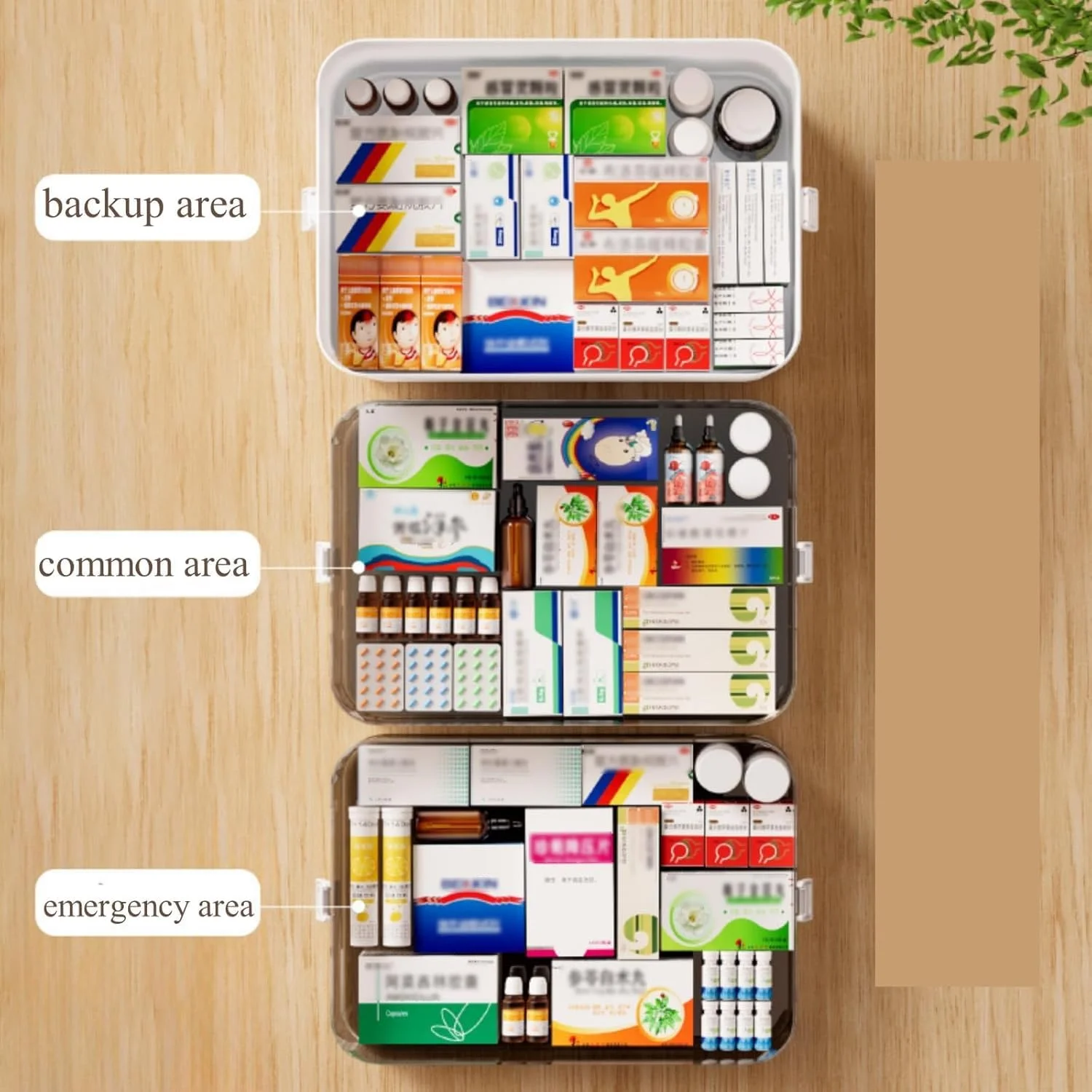 جعبه کمک های اولیه بزرگ 5 طبقه، جعبه کیت کمک های اولیه قابل حمل با دسته برای خانواده، مسافرت و مواقع اضطراری، ظرف نگهداری پلاستیکی جادار برای قرص، لوازم پزشکی و ضروریات جعبه کمک های اولیه بزرگ 5 طبقه، جعبه کیت کمک های اولیه قابل حمل با دسته برای خانواده، مسافرت و مواقع اضطراری، ظرف نگهداری پلاستیکی جادار برای قرص، لوازم پزشکی و ضروریات