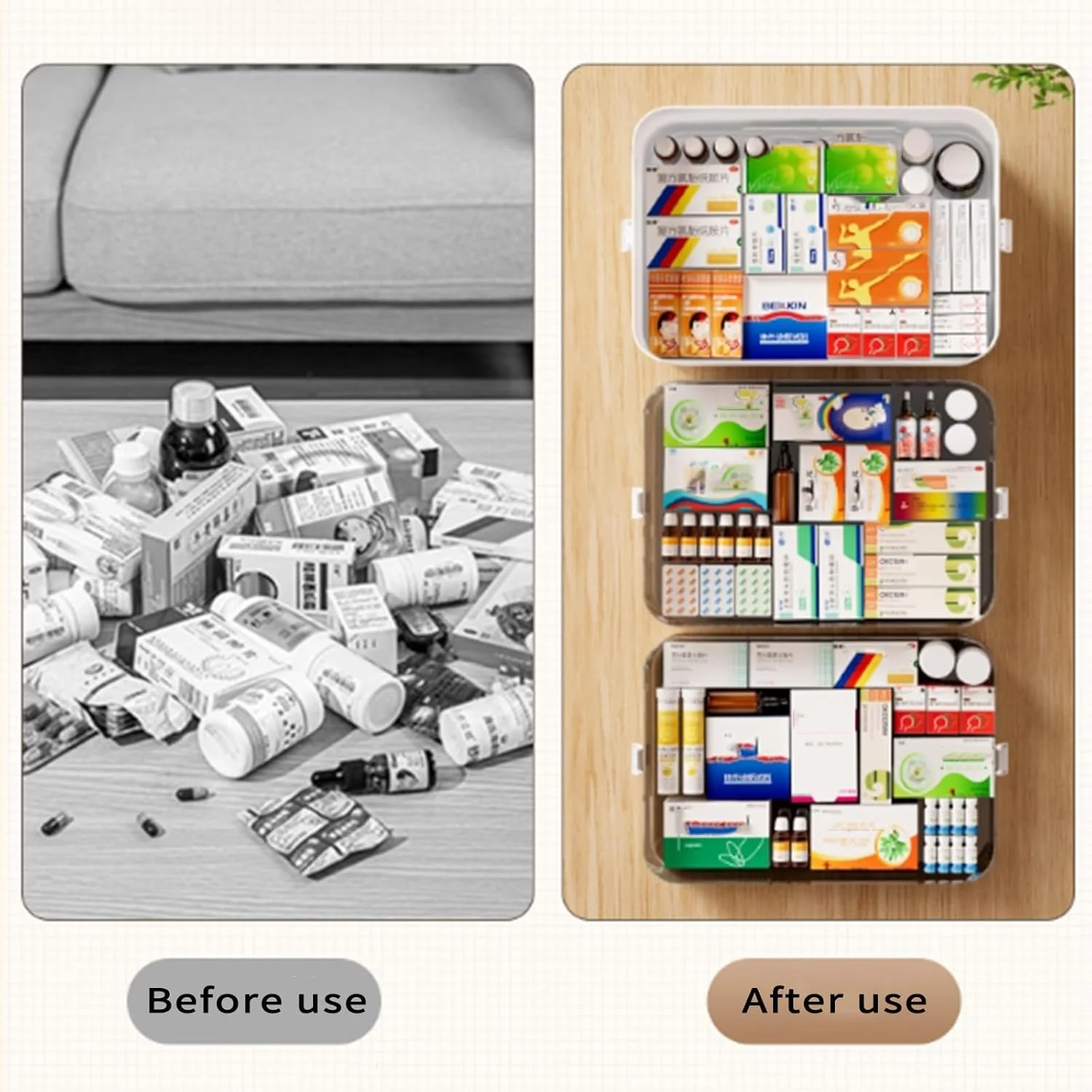 جعبه کمک های اولیه 4 طبقه ORCHID M با جعبه قرص و دسته، سازمان دهنده قابل حمل دارو با ظرفیت بزرگ و ضد رطوبت، جعبه خالی کمک های اولیه برای خانه، خوابگاه، دفتر، مسافرت جعبه کمک های اولیه 4 طبقه ORCHID M با جعبه قرص و دسته، سازمان دهنده قابل حمل دارو با ظرفیت بزرگ و ضد رطوبت، جعبه خالی کمک های اولیه برای خانه، خوابگاه، دفتر، مسافرت