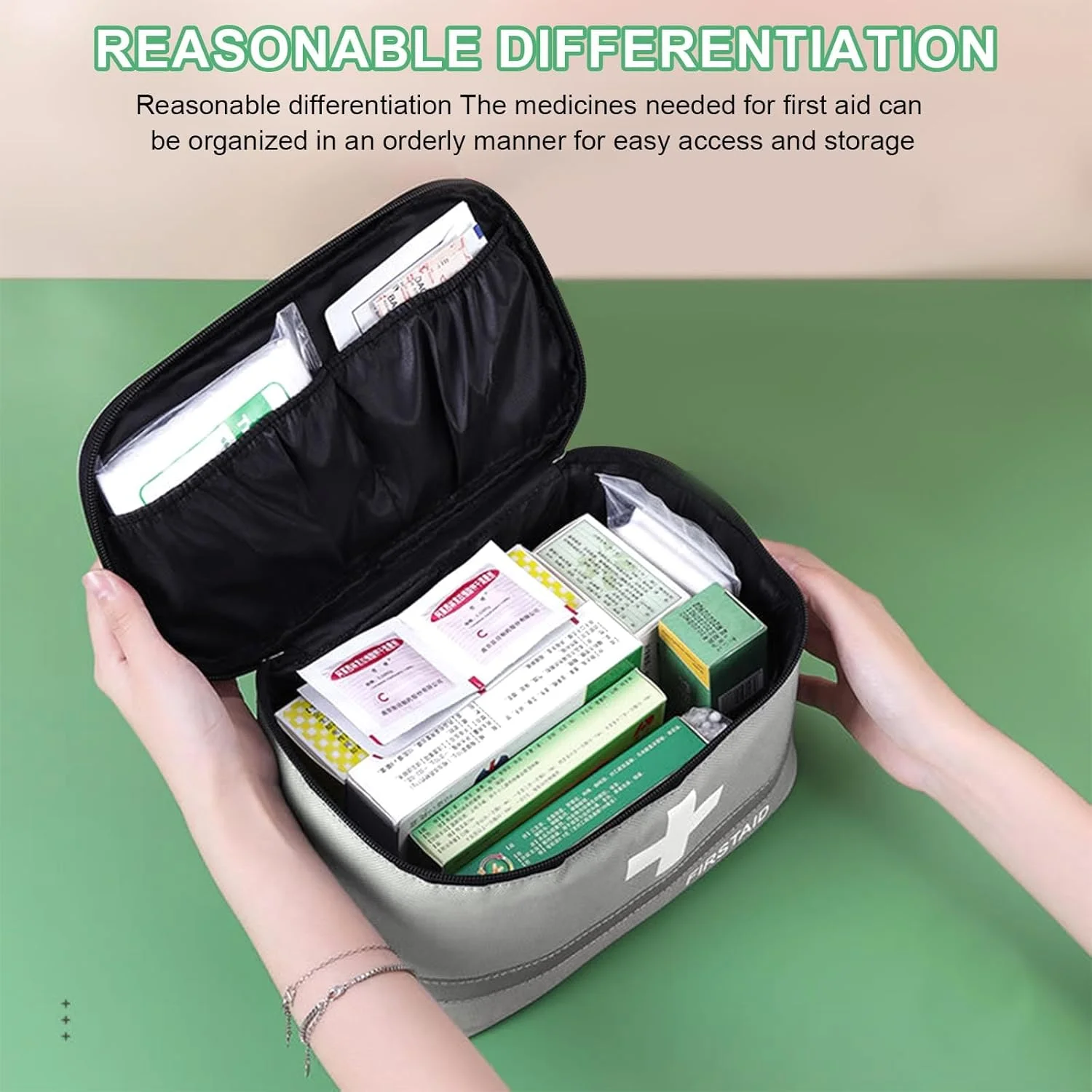 کیف کمک های اولیه KOWVOWZ، بسته 2 عددی، کیف های خالی جعبه کمک های اولیه، کیف حمل دارو قابل حمل با دسته برای خانه، مسافرت، کمپینگ اضطراری در فضای باز، دفتر کیف کمک های اولیه KOWVOWZ، بسته 2 عددی، کیف های خالی جعبه کمک های اولیه، کیف حمل دارو قابل حمل با دسته برای خانه، مسافرت، کمپینگ اضطراری در فضای باز، دفتر