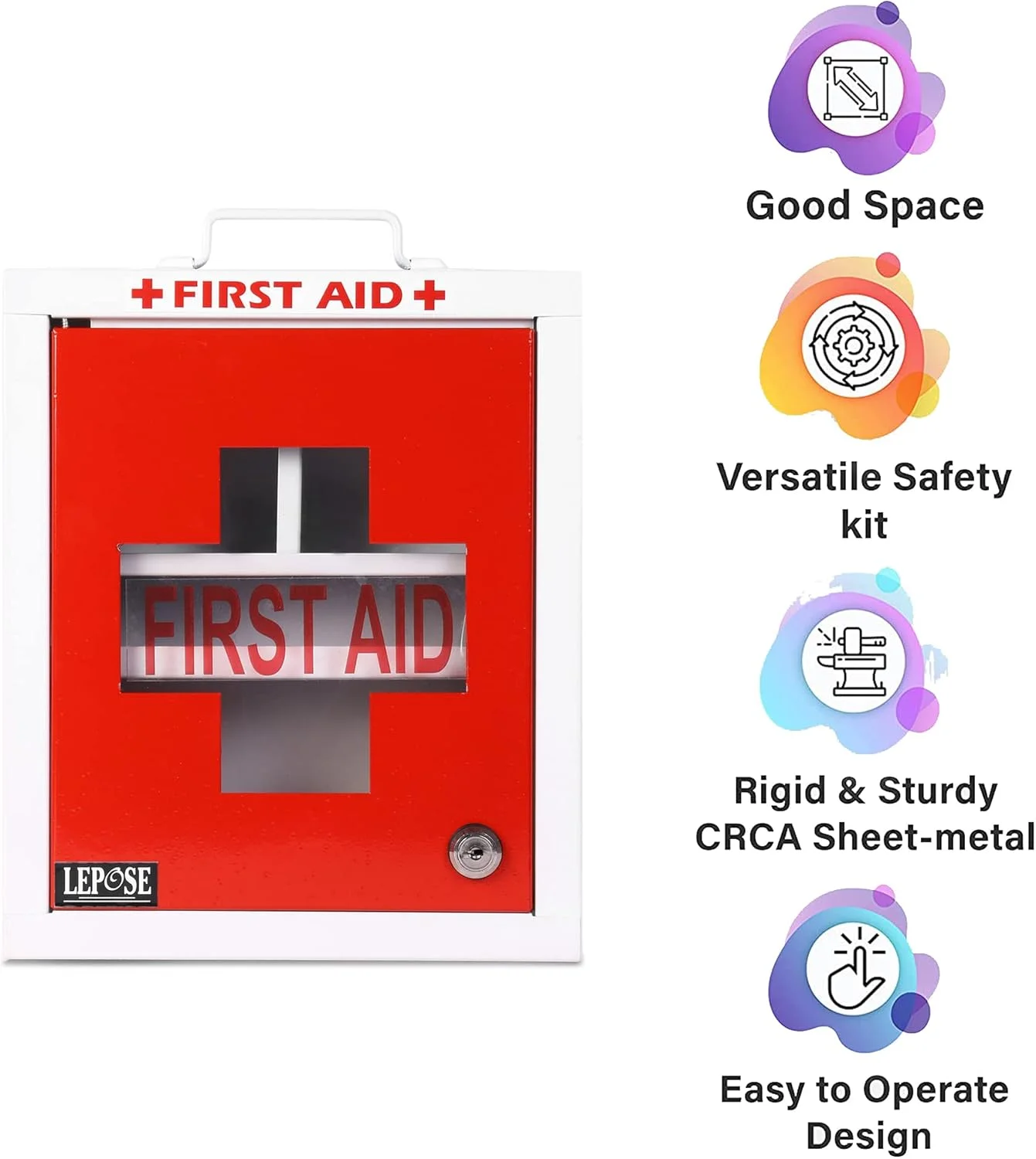 جعبه کمک های اولیه فلزی قابل نصب روی دیوار LEPOSE مناسب برای مدرسه، دفتر/خانه، چند قسمتی جعبه کمک های اولیه فلزی قابل نصب روی دیوار LEPOSE مناسب برای مدرسه، دفتر/خانه، چند قسمتی