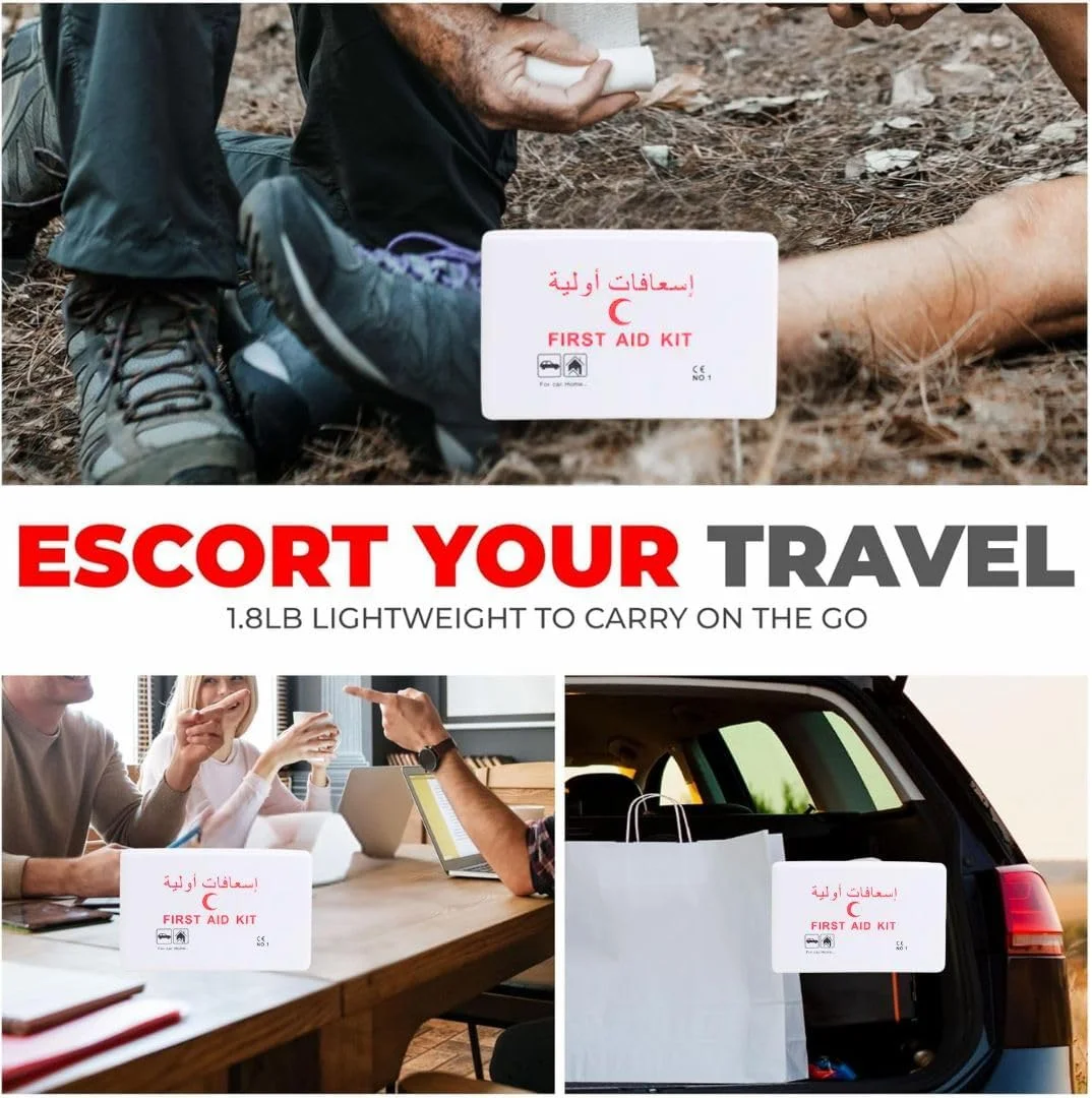 جعبه کمک های اولیه LIMOS، کیت اضطراری پزشکی قابل حمل - لوازم جمع و جور برای مسافرت، خودرو، خانه، دفتر کار - بقا، مراقبت از زخم، باند، گاز استریل، قیچی، موچین جعبه کمک های اولیه LIMOS، کیت اضطراری پزشکی قابل حمل - لوازم جمع و جور برای مسافرت، خودرو، خانه، دفتر کار - بقا، مراقبت از زخم، باند، گاز استریل، قیچی، موچین