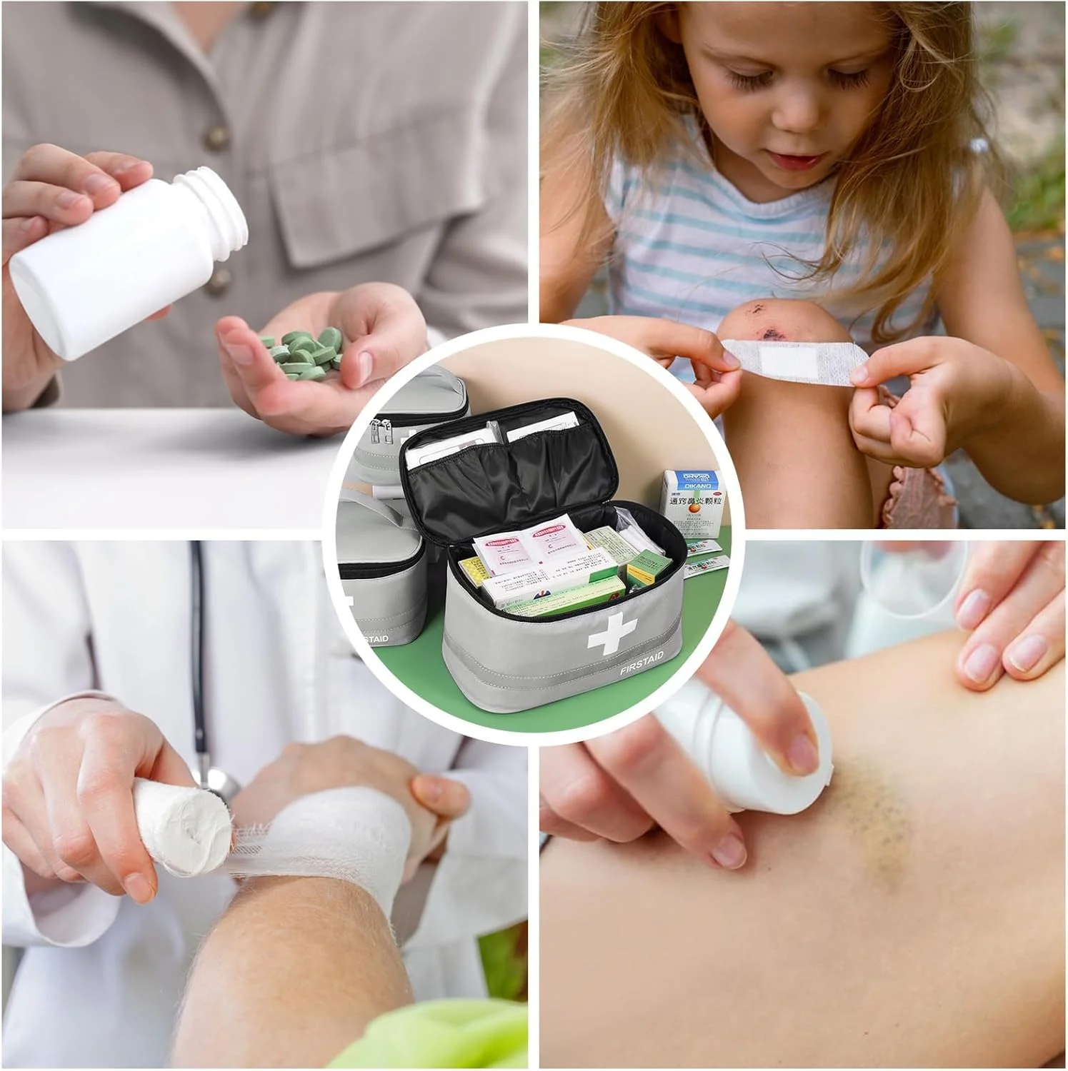 کیف کمک های اولیه KOWVOWZ، 2 عددی، کیف های خالی جعبه کمک های اولیه، کیف حمل دارویی قابل حمل با دسته برای خانه، مسافرت، کمپینگ اضطراری در فضای باز، اداره کیف کمک های اولیه KOWVOWZ، 2 عددی، کیف های خالی جعبه کمک های اولیه، کیف حمل دارویی قابل حمل با دسته برای خانه، مسافرت، کمپینگ اضطراری در فضای باز، اداره
