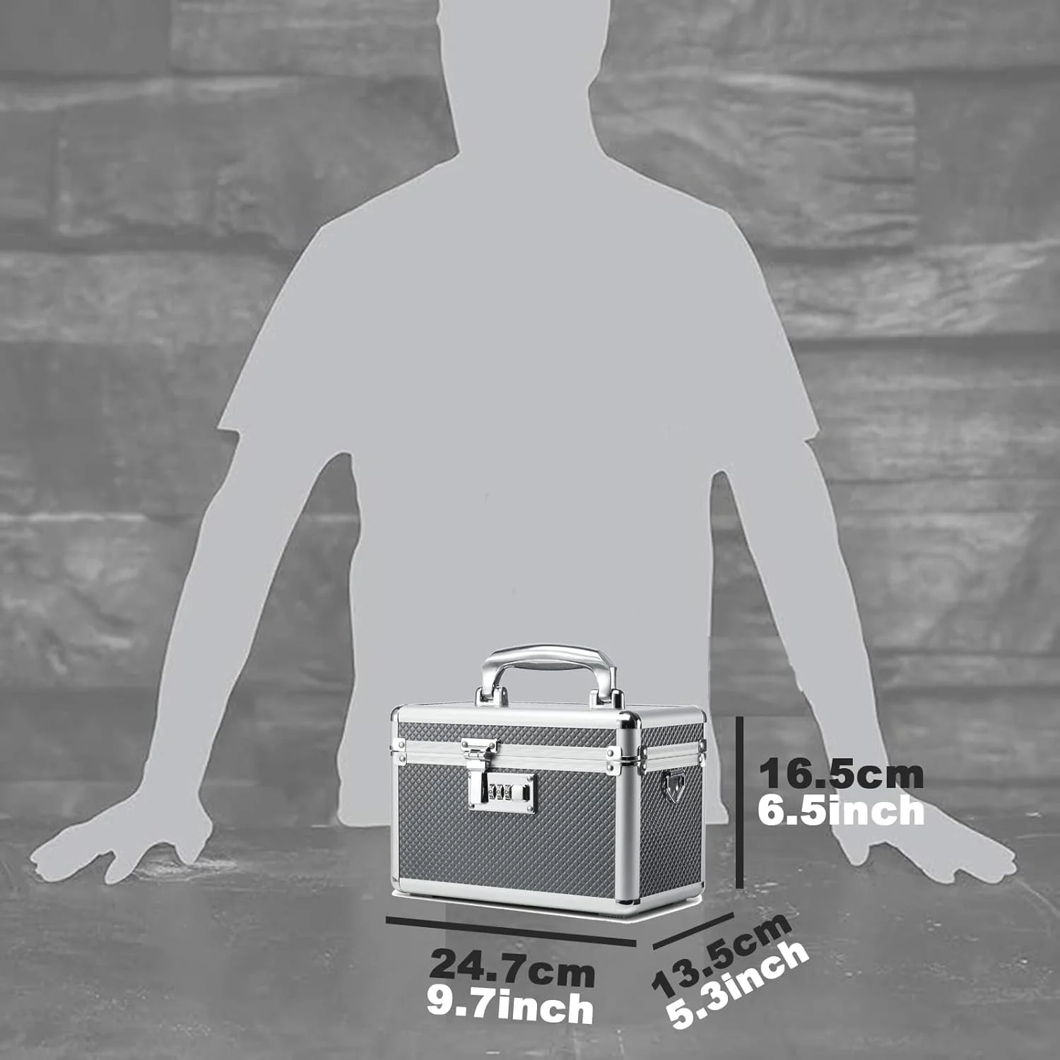 جعبه نگهداری قفل ترکیبی چند منظوره HEWEI WORKS (خاکستری، کوچک)