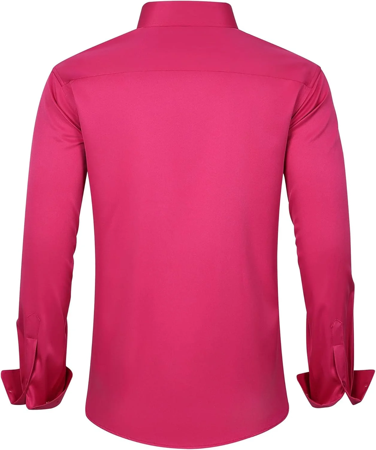 پیراهن مردانه J.VER، آستین بلند، کشی، ضد چروک، رسمی، مناسب برای کار، دکمه دار، صورتی چرک، 3XL