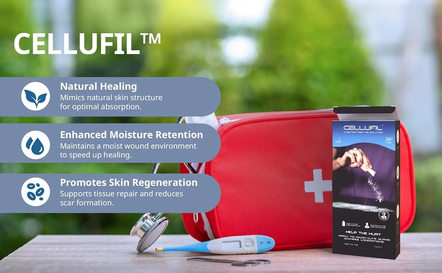 ذرات کلاژن سلولفیل برای مراقبت پیشرفته از زخم - جعبه 5 ویال - کلاژن گاوی 100% غیر هیدرولیز شده برای بازسازی بافت، کمک های اولیه و خونریزی های جزئی ذرات کلاژن سلولفیل برای مراقبت پیشرفته از زخم - جعبه 5 ویال - کلاژن گاوی 100% غیر هیدرولیز شده برای بازسازی بافت، کمک های اولیه و خونریزی های جزئی