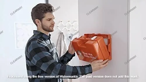COOLBABY FIRST AID BOX - 50 PERSON | HEAVY DUTY |WITH WALL MOUNTED BRACKET & WALL STICKER | ORANGE |EUROPEAN STANDARD | RYXO SAFETY | CLEARWAY COOLBABY FIRST AID BOX - 50 PERSON | HEAVY DUTY |WITH WALL MOUNTED BRACKET & WALL STICKER | ORANGE |EUROPEAN STANDARD | RYXO SAFETY | CLEARWAY