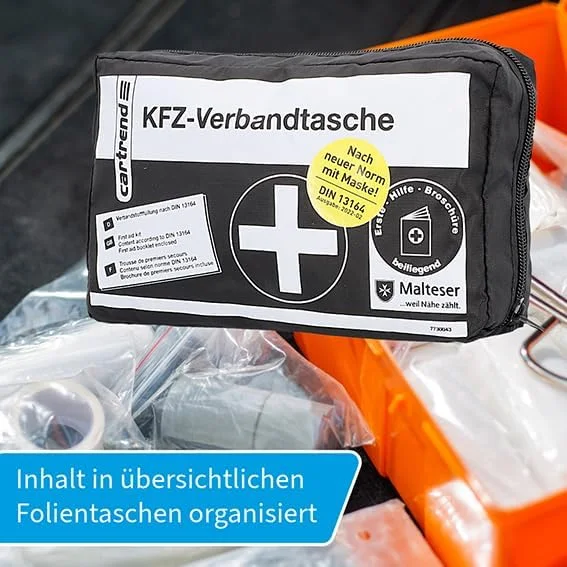 کیف کمک های اولیه Cartrend 7730043، مشکی، DIN 13164، با اقدامات اضطراری کمک های اولیه "Malteser" - مشکی کیف کمک های اولیه Cartrend 7730043، مشکی، DIN 13164، با اقدامات اضطراری کمک های اولیه "Malteser" - مشکی