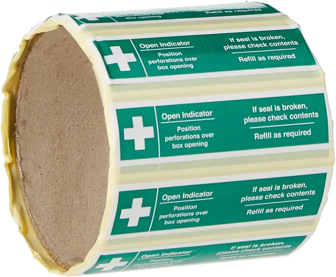 برچسب های دستکاری جعبه کمک های اولیه کالدونیا مدل 56300، ابعاد 82 میلی متر در 23 میلی متر (بسته 50 عددی)