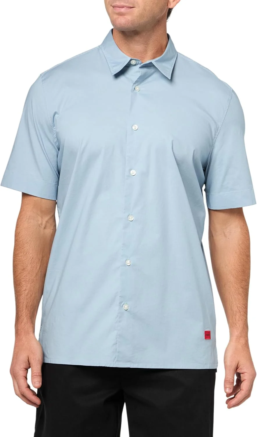 HUGO mens Short Sleeve Button Down Shirt Short Sleeve Button Down Shirt (pack of 1)