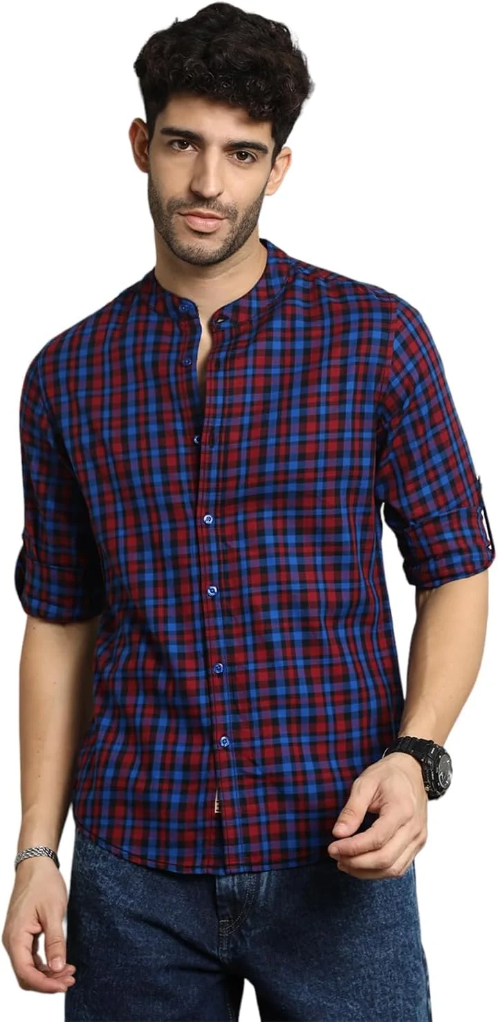 پیراهن مردانه HIGH STAR با طرح هندسی و برش معمولی