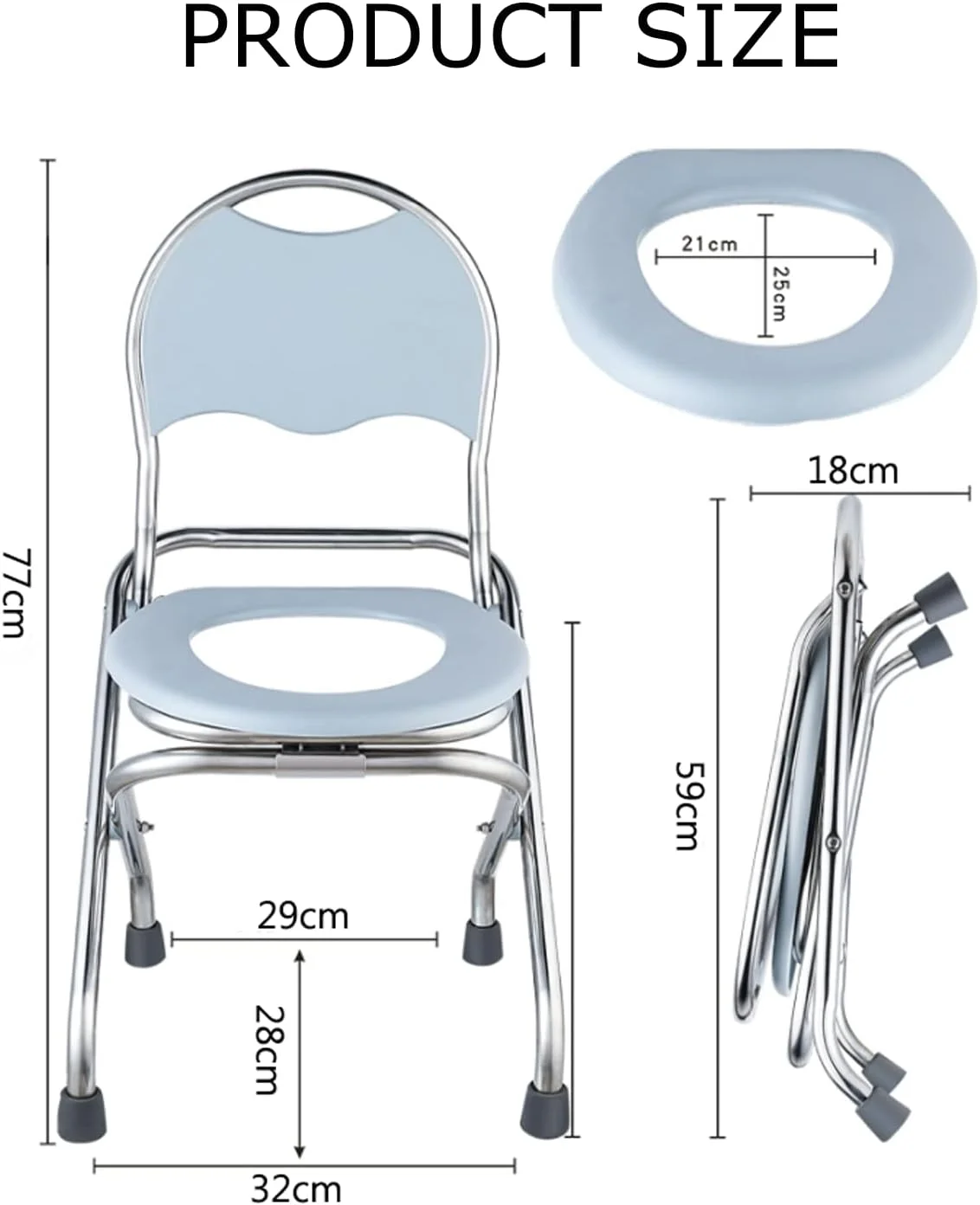 U-HOOME Portable Toilet Commode Chair, Portable Camping Toilet for Adults, Stainless Steel Portable Foldable Toilet for Car Camping Travel Toilet,Portable Potty for Adults Perfect for Outdoor Living U-HOOME Portable Toilet Commode Chair, Portable Camping Toilet for Adults, Stainless Steel Portable Foldable Toilet for Car Camping Travel Toilet,Portable Potty for Adults Perfect for Outdoor Living