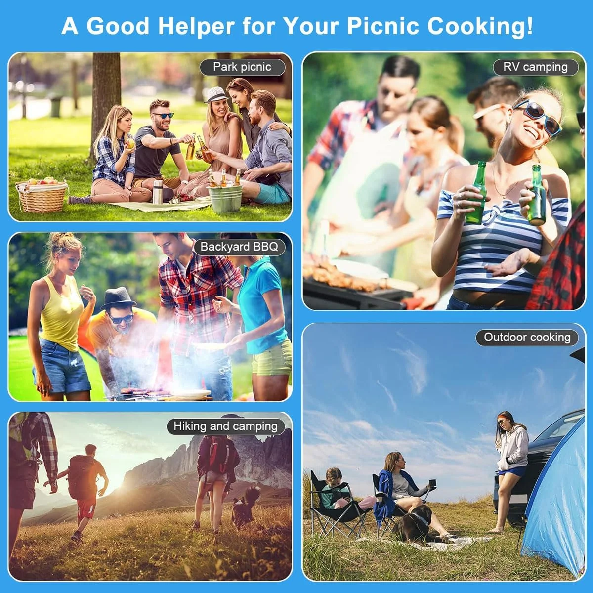 Camping Kitchen Utensil Set 15pcs BBQ Camping Cookware Organizer Travel Grill Mess Kit Portable Backpack Compact Gear Stainless Steel Camping Cooking Accessories Outdoor Campfire Picnic Tool with Case
