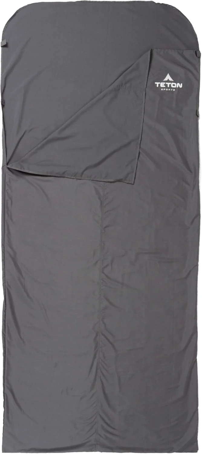 آستر کیسه خواب TETON Sports; یک ست ملحفه تمیز در هر کجا که می روید; ایده آل برای مسافرت، کمپینگ و هر زمانی که یک شب دور از خانه هستید; قابل شستشو در ماشین لباسشویی; ست ملحفه مسافرتی برای کیسه خواب شما