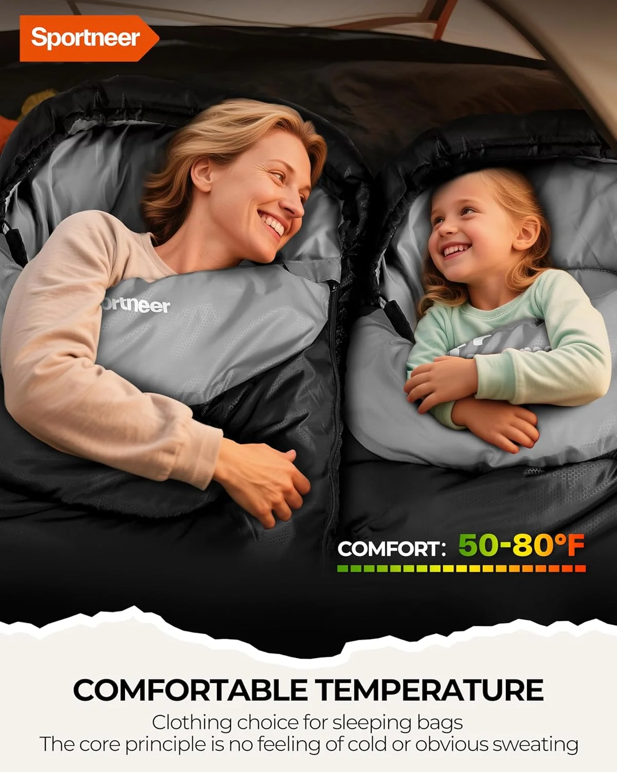 Outdoor Sleeping Bag for Camping: Sportneer 3-4 Seasons Summer Sleeping Bag Winter Sleeping Bag Small Pack Size Portable Ultralight 1.7 kg Full Filling for Adults Trekking Travel Outdoor Sleeping Bag for Camping: Sportneer 3-4 Seasons Summer Sleeping Bag Winter Sleeping Bag Small Pack Size Portable Ultralight 1.7 kg Full Filling for Adults Trekking Travel