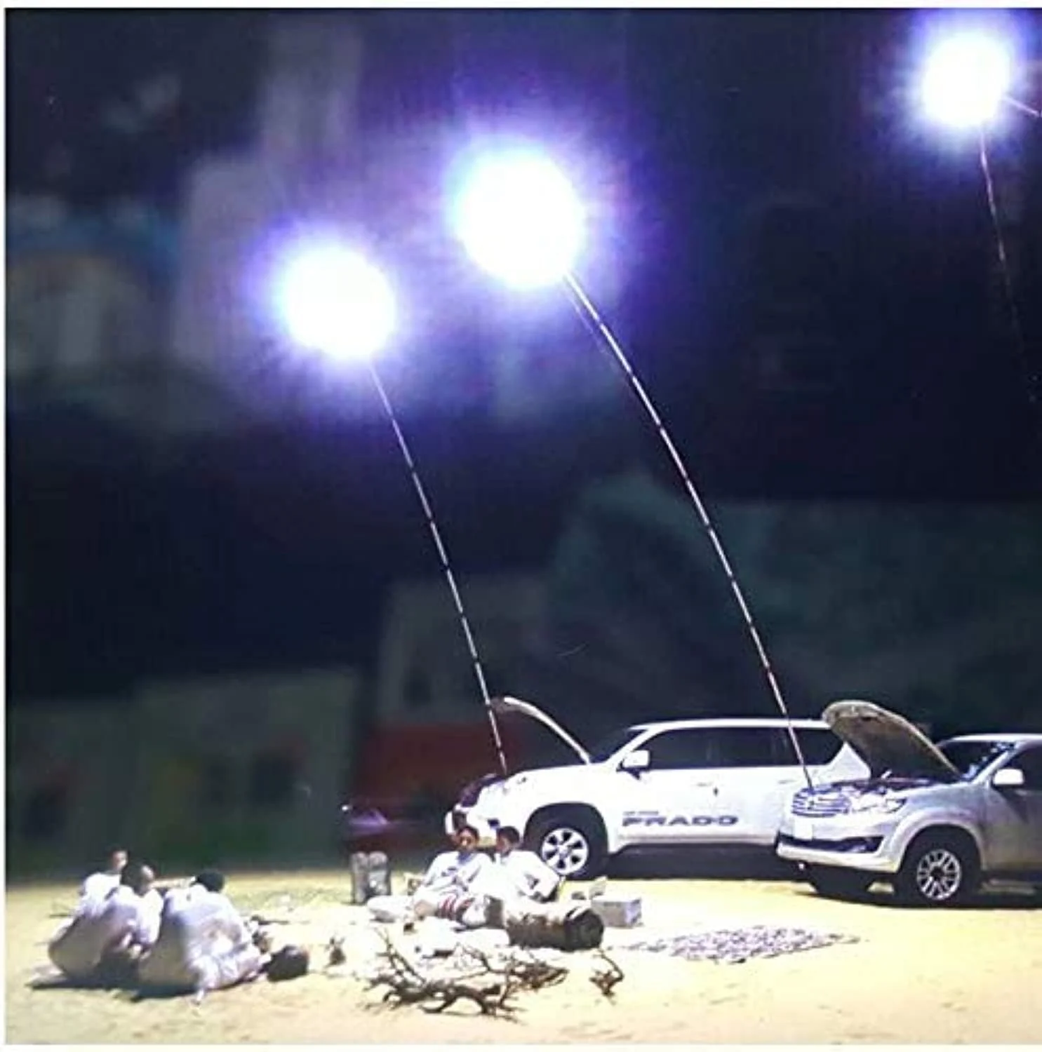 shopdeals 500W 5m Multifunction Outdoor LED Fishing Rod Camping Lamp Light with IR Remote,3 Modes