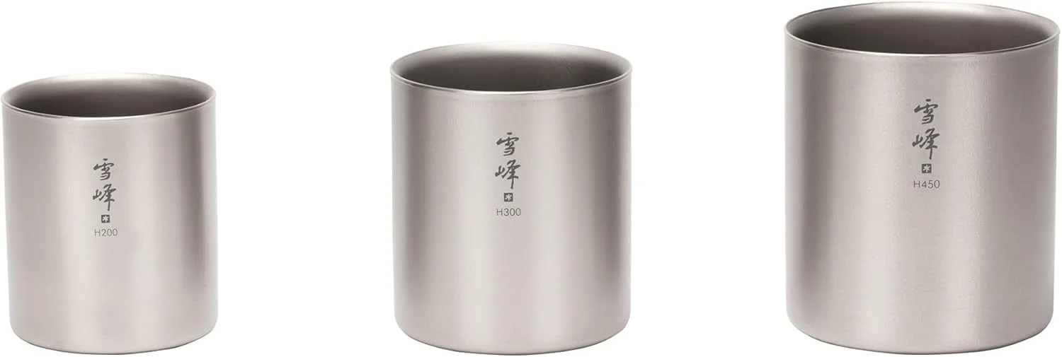 Snow Peak Titanium H450 Stacking Mug, TW-122, Premium Titanium, Made in Japan, Ultralight for Camping, Backpacking Everyday Use, Lifetime Product Guarantee Snow Peak Titanium H450 Stacking Mug, TW-122, Premium Titanium, Made in Japan, Ultralight for Camping, Backpacking Everyday Use, Lifetime Product Guarantee