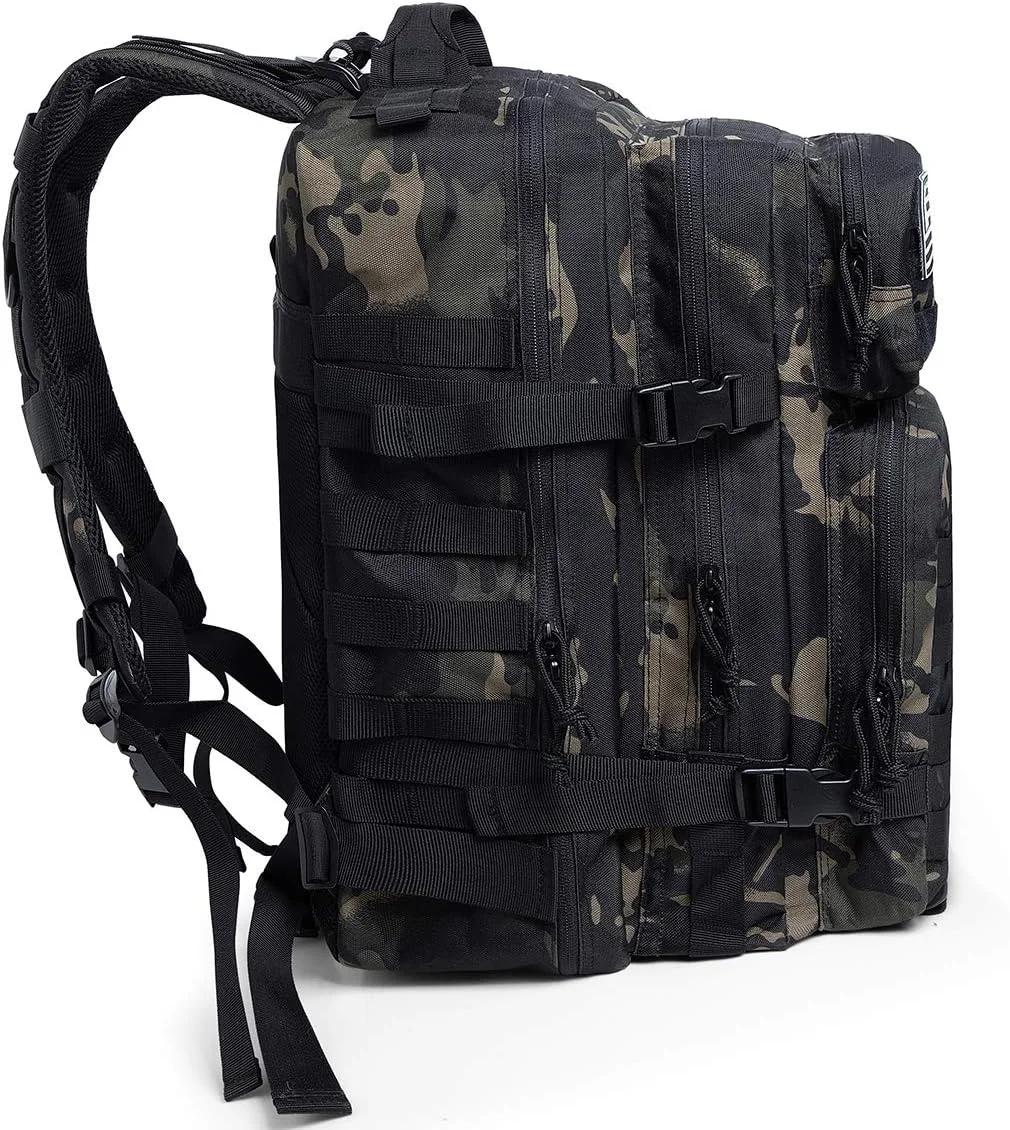 کوله پشتی تاکتیکی نظامی 45 لیتری QT&QY، کوله پشتی تهاجمی ارتش Molle، کیف بقا 3 روزه، کوله پشتی پیاده روی و کوهنوردی