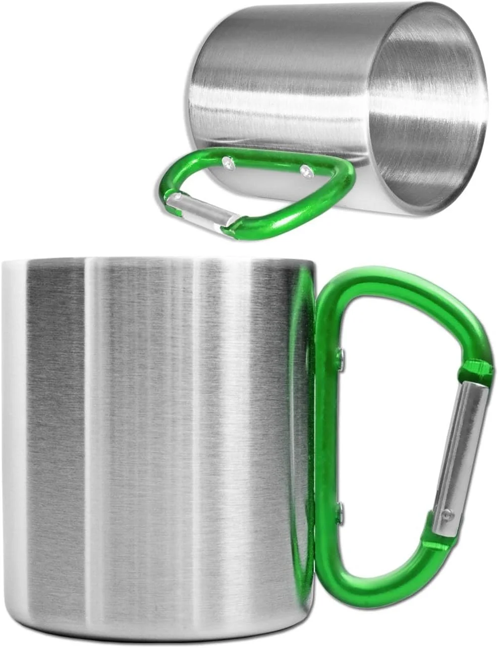 Outdoor Mug | Camping Mug | Compact and Lightweight 200ml with Screwed Carabiner Handle | for Hiking, Hiking, Work