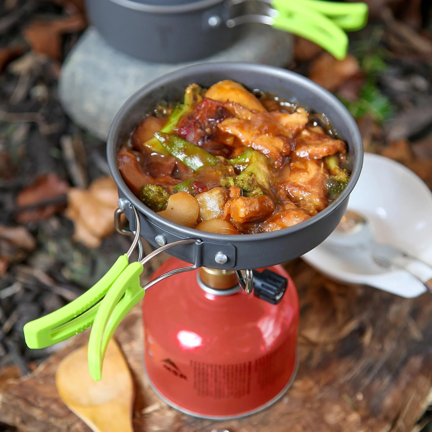 MalloMe Camping Cookware Mess Kit Backpacking Gear & Hiking Outdoors Bug Out Bag Cooking Equipment Cookset | Lightweight, Compact, Durable Pot Pan Bowls - Free Folding Spork, Nylon Bag, Ebook MalloMe Camping Cookware Mess Kit Backpacking Gear & Hiking Outdoors Bug Out Bag Cooking Equipment Cookset | Lightweight, Compact, Durable Pot Pan Bowls - Free Folding Spork, Nylon Bag, Ebook