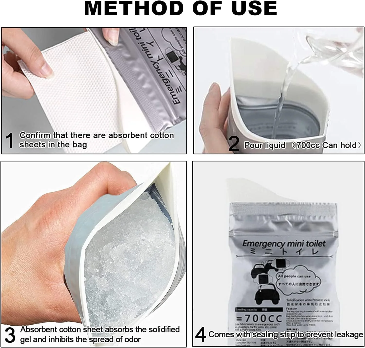 MIXDE 12 Pack 700ML Disposable Urinal Bag, Portable Camping Pee Bags, Travel Pee Bags, Traffic Jam Emergency Portable Urine Bag, Vomit Bags, for Men Women Kids Children Patient- Grey MIXDE 12 Pack 700ML Disposable Urinal Bag, Portable Camping Pee Bags, Travel Pee Bags, Traffic Jam Emergency Portable Urine Bag, Vomit Bags, for Men Women Kids Children Patient- Grey