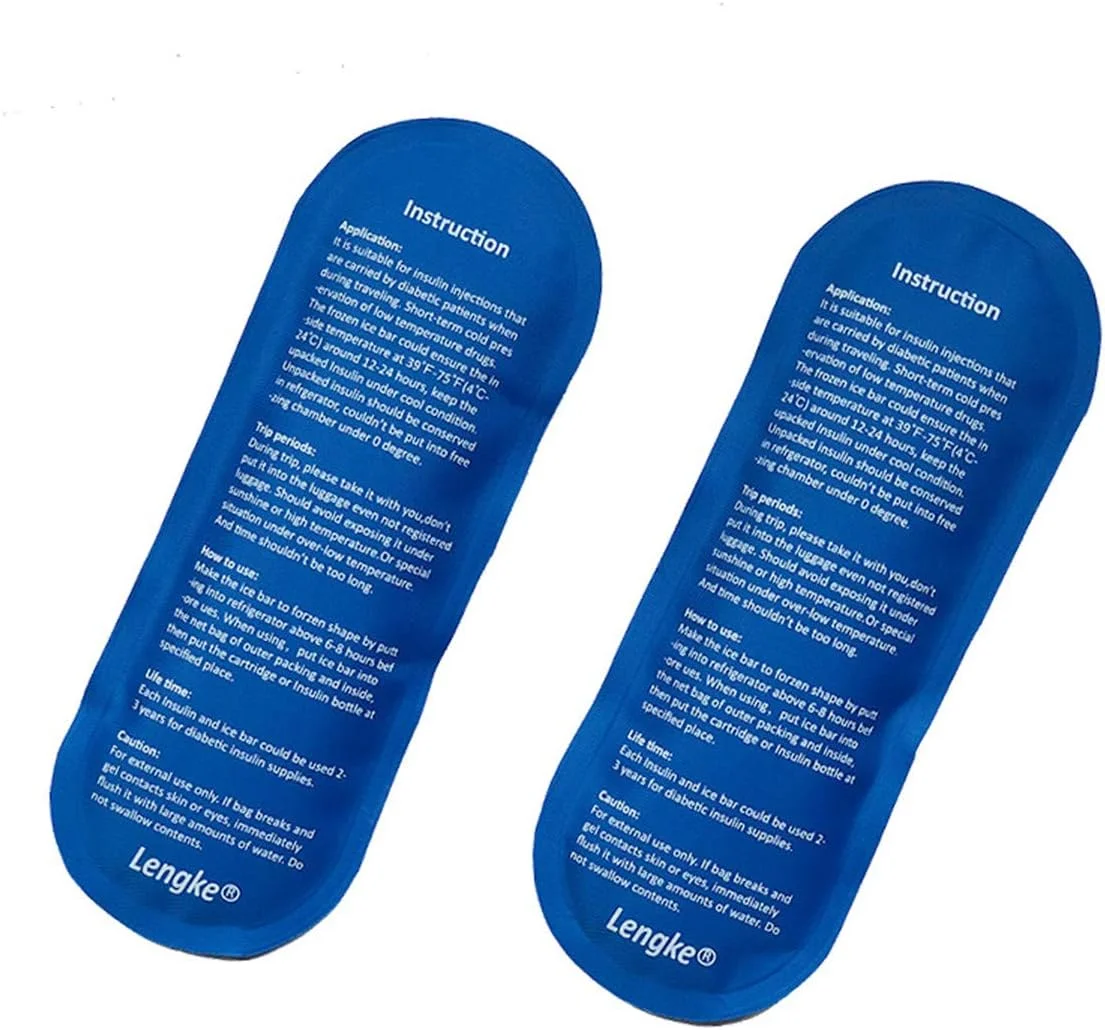 LEVGLAKE Ice Packs for Insulin Cooler Travel Case - Reusable Cooler Ice Packs Suitable for Diabetic Insulin Cooler Storage Bag