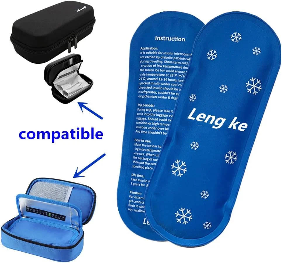 LEVGLAKE Ice Packs for Insulin Cooler Travel Case - Reusable Cooler Ice Packs Suitable for Diabetic Insulin Cooler Storage Bag