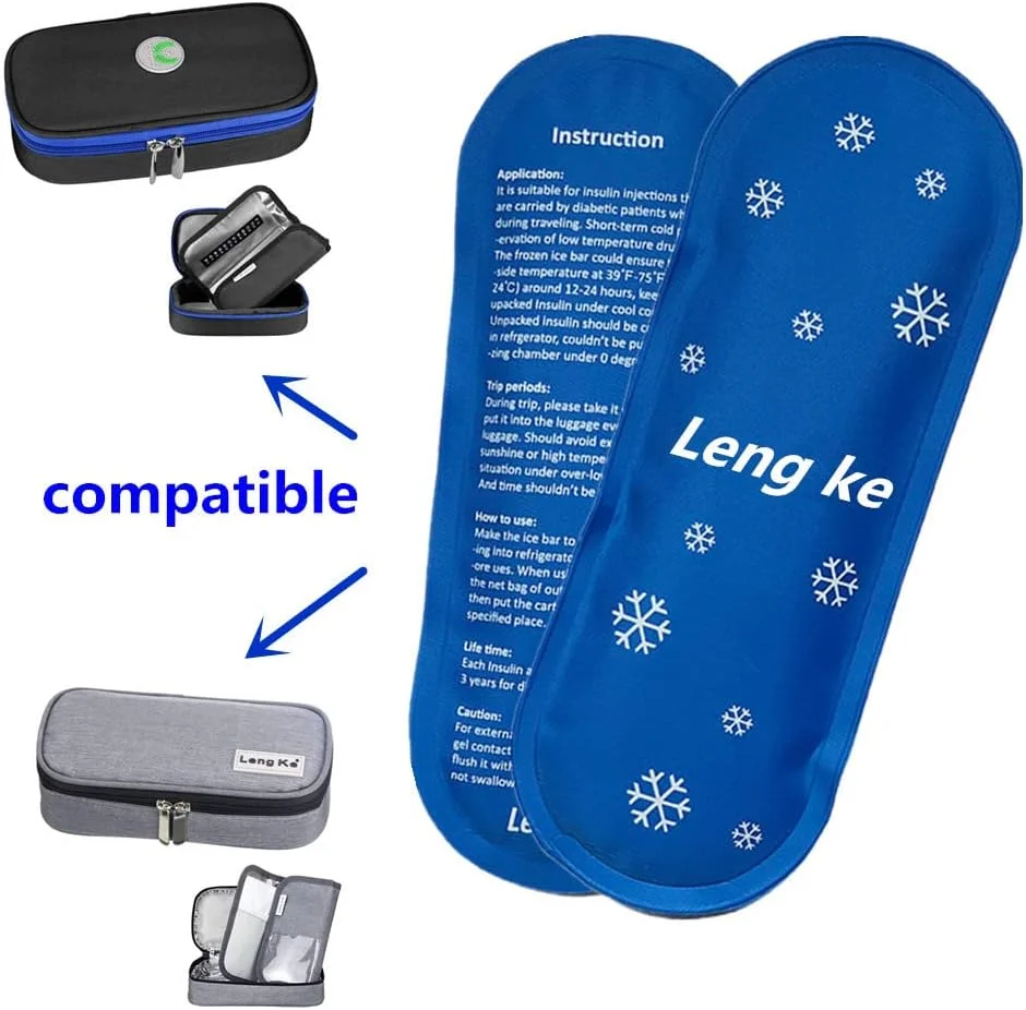 LEVGLAKE Ice Packs for Insulin Cooler Travel Case - Reusable Cooler Ice Packs Suitable for Diabetic Insulin Cooler Storage Bag