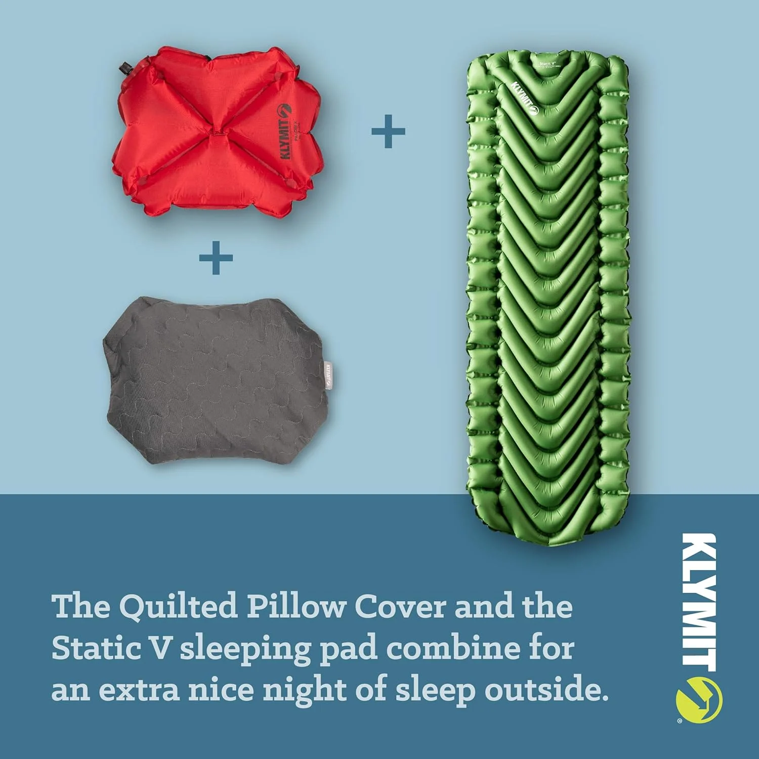 بالش بادی کمپینگ و مسافرتی Klymit Pillow X، قرمز/خاکستری