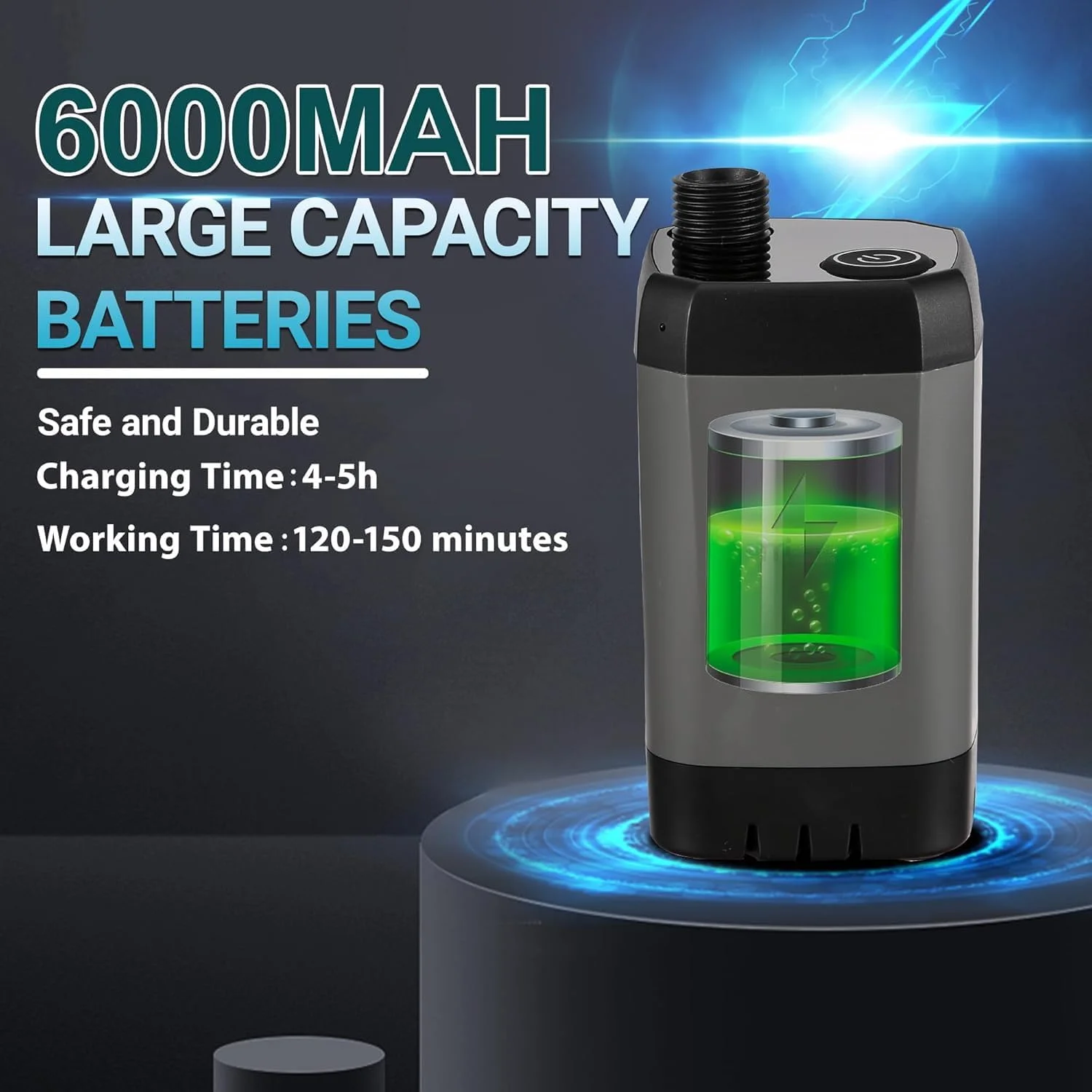 دوش کمپینگ قابل حمل Hcosmy، پمپ دوش برقی قابل شارژ 6000 میلی آمپر ساعتی ارتقا یافته و سطل تاشو 20 لیتری، نمایشگر LED، حالت های اسپری متعدد، دوش قابل حمل برای کمپینگ، پیاده روی در فضای باز