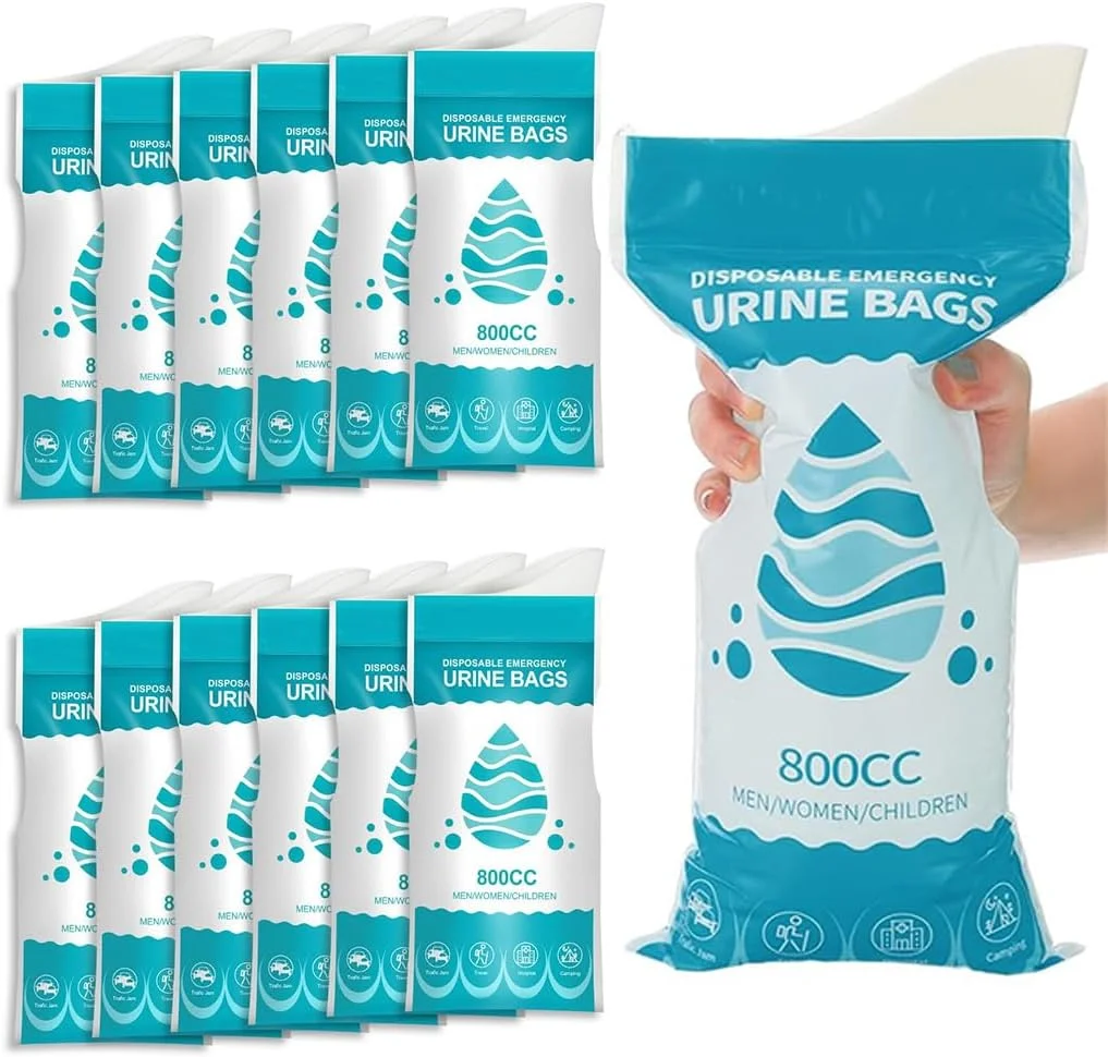 GraGra Camping Toilet Bags, Disposable Urinal Bag, Pee Bags for Camping, Pee Bags for Travel for Women and Men, Emergency Portable Urine Bag During Traffic Jam Travel and Vomit Bags