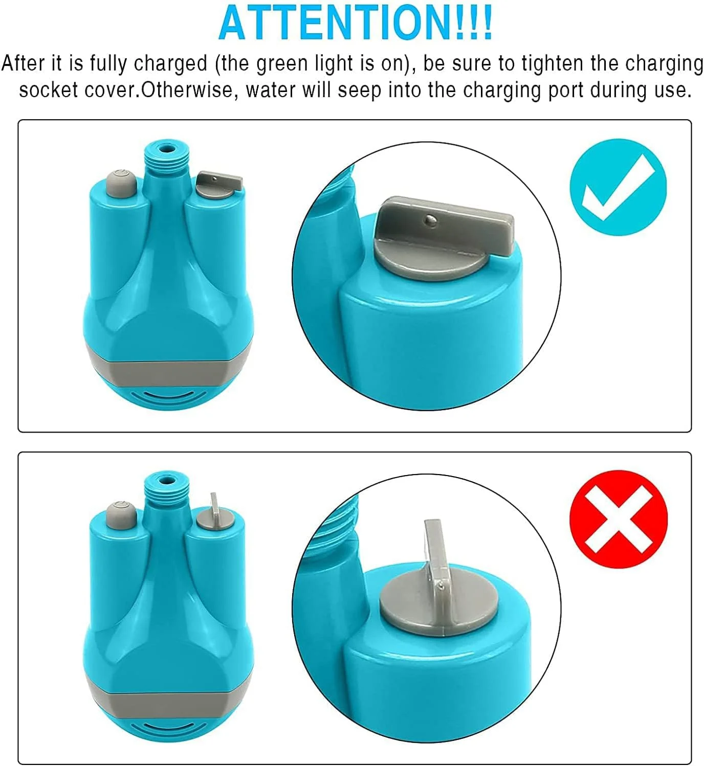 GGEROU Portable Camping Shower Kit, Outdoor Shower Pump with Bucket,Shower & Head Sprayer,Battery Powered Camping Showerhead with Rechargeable Battery for Pet, Camping, Hiking, Traveling,Car Washing
