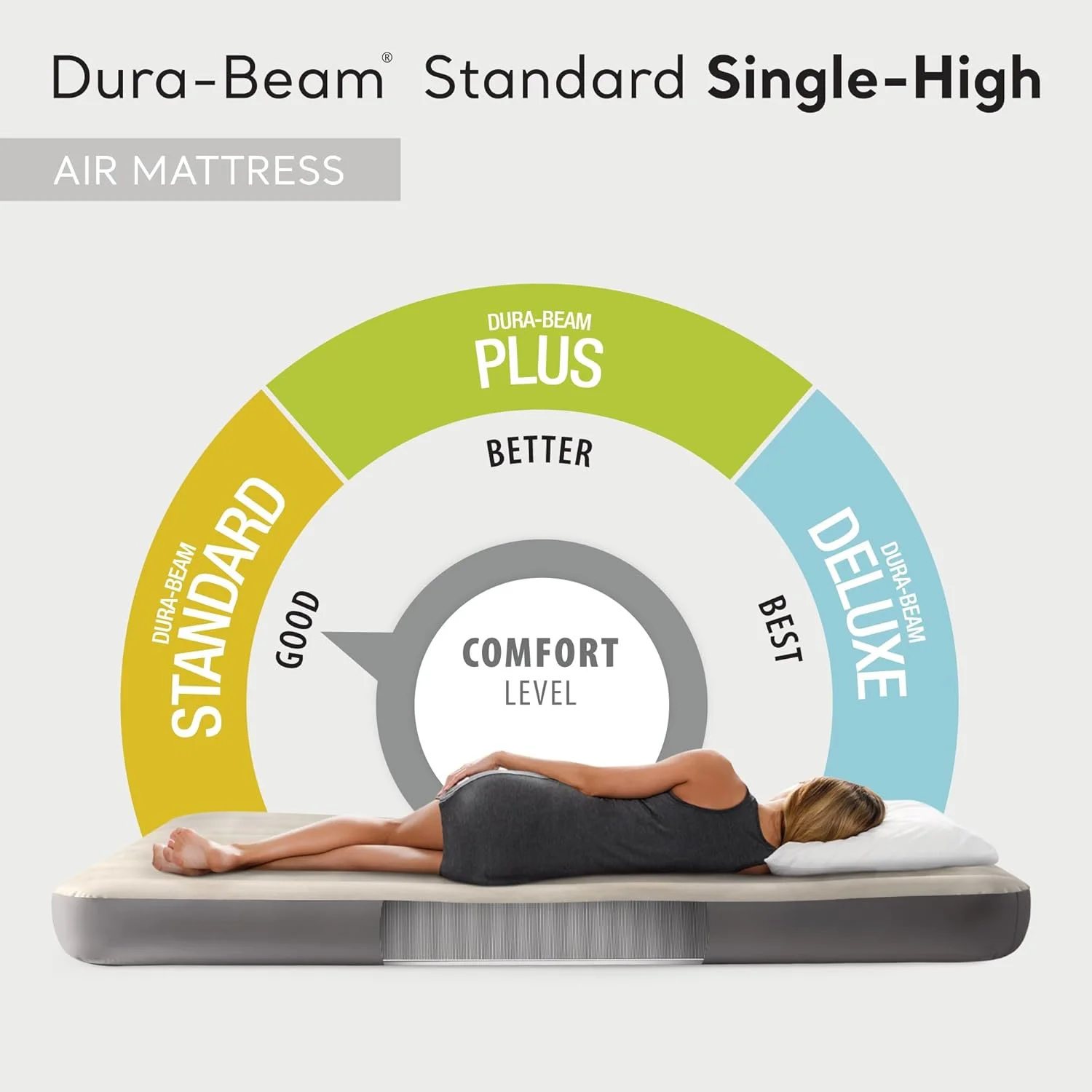 تشک بادی یک نفره استاندارد اینتکس Dura-Beam