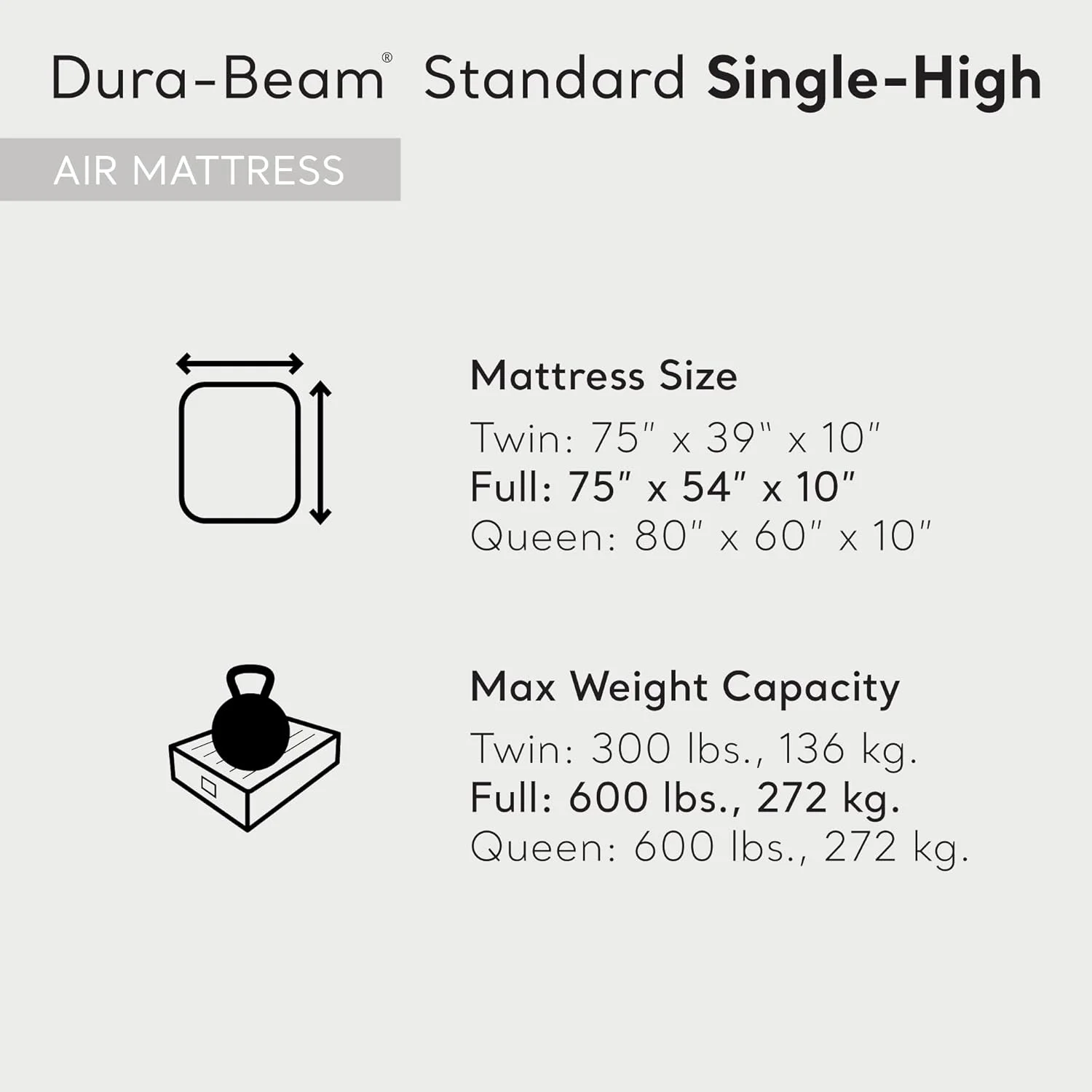 تشک بادی یک نفره استاندارد اینتکس Dura-Beam