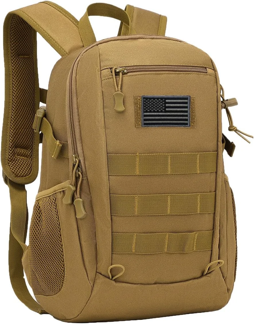 کوله پشتی تاکتیکی کوچک ArcEnCiel با ظرفیت 10 یا 20 لیتر، کوله پشتی MOLLE، کیف تجهیزات کمپینگ به همراه پچ