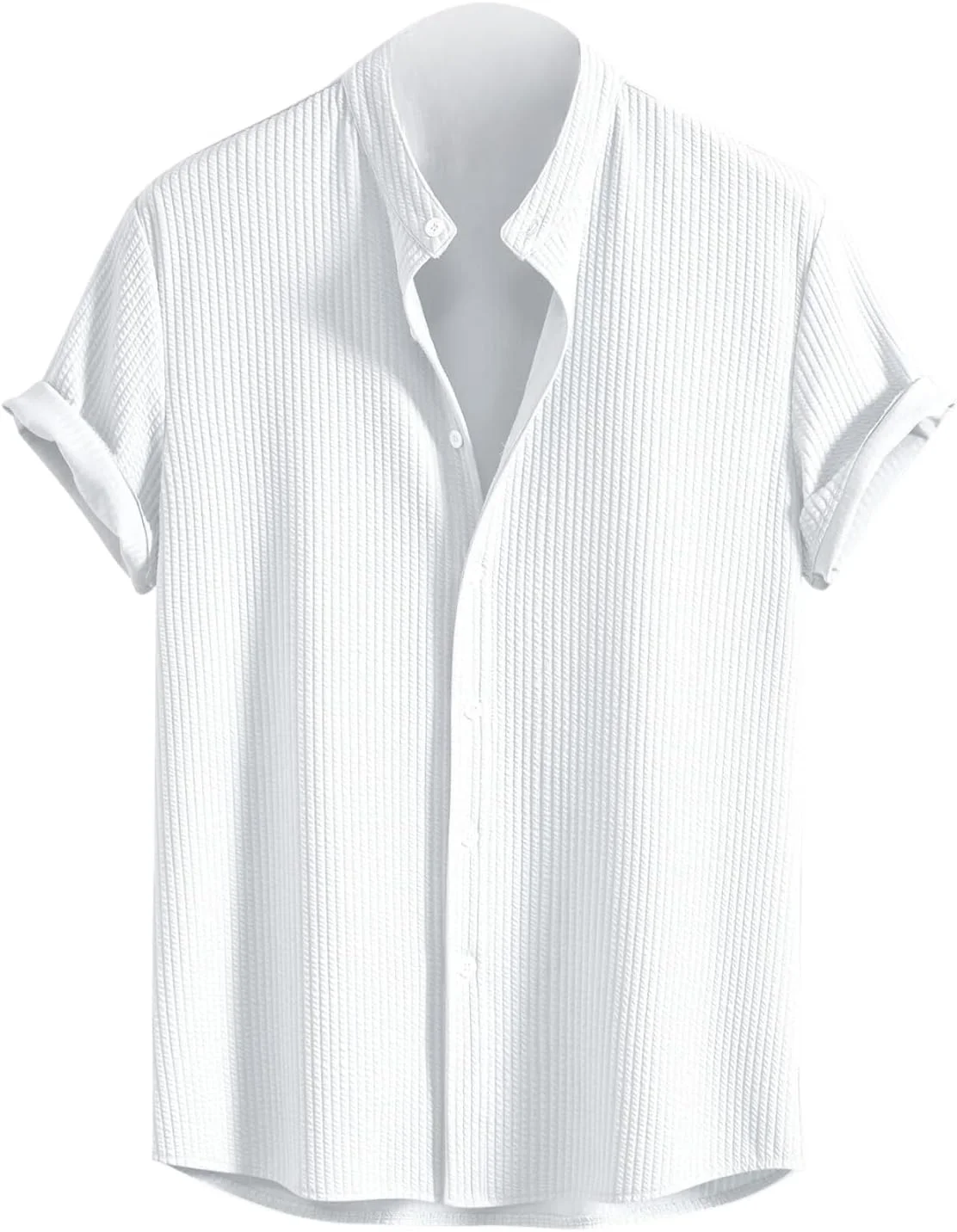پیراهن مردانه GRECIILOOKS | پیراهن های غیر رسمی مردانه | پیراهن شیک مردانه با تن خور معمولی | طرح دار | آستین کوتاه | مد روز (موجود در سایز بزرگ و بسته 2 عددی) سفید (GL-MS-6249_WHITE_XL)