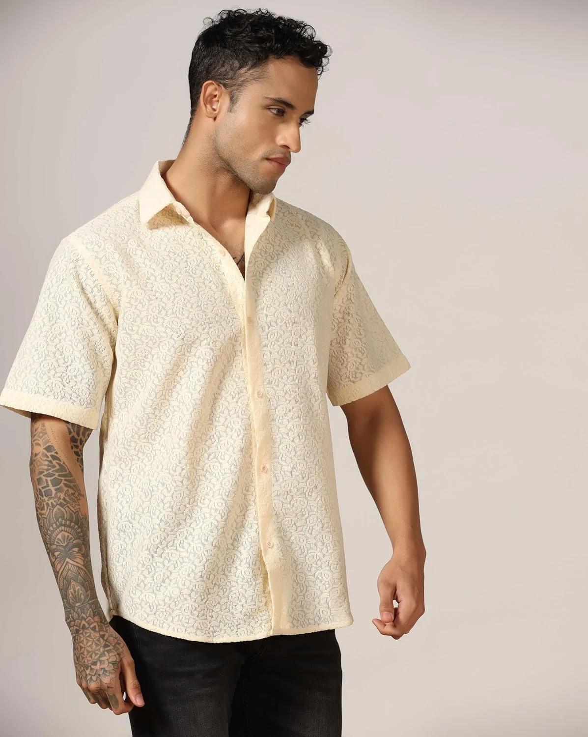 پیراهن مردانه GRECIILOOKS (GL-MS-6167-M-زرد روشن) پیراهن مردانه GRECIILOOKS (GL-MS-6167-M-زرد روشن)