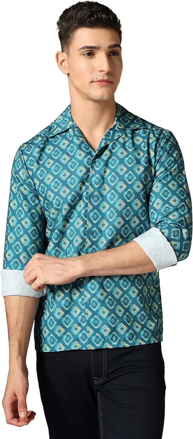 پیراهن مردانه GRECIILOOKS ریون، مدل معمولی، مناسب استفاده روزمره (سبز مغز پسته‌ای، سایز XX-Large)